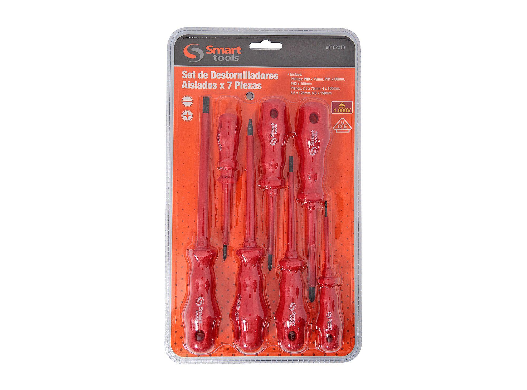 Juego destornilladores aislados 7 piezas Smart Tools-0