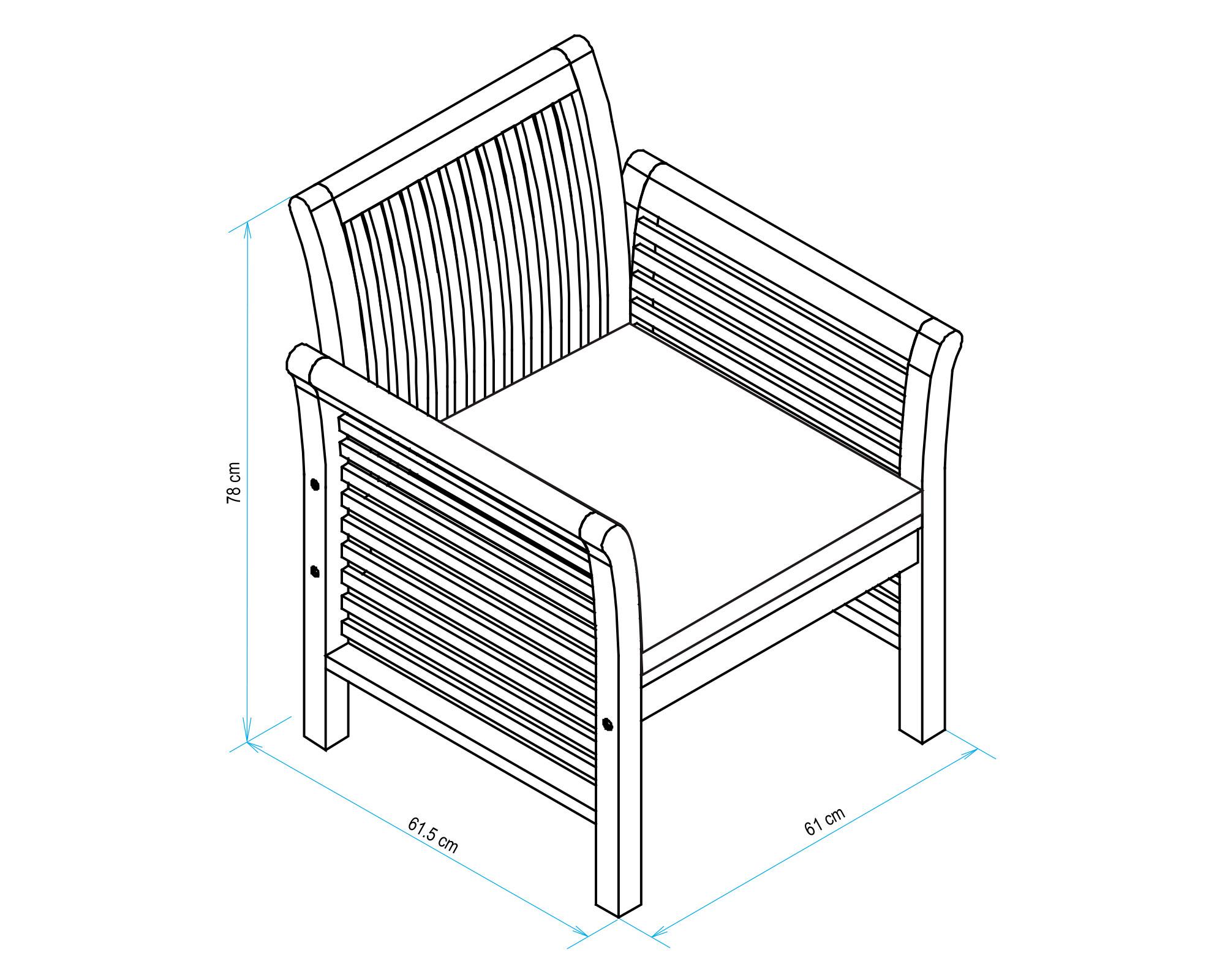 Set terraza 4 personas Veneto natural Outzen-16