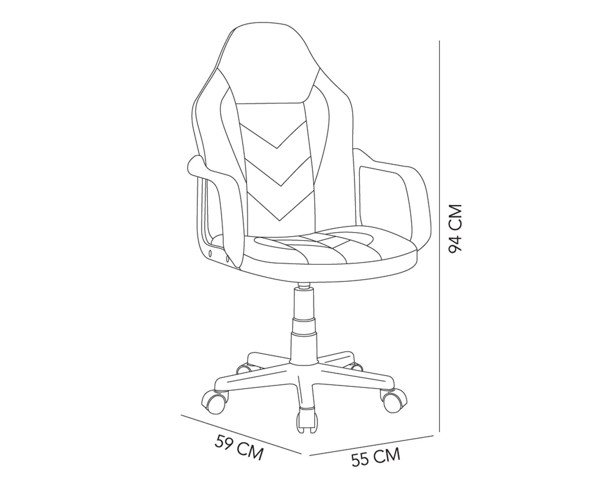 Silla gamer 5238 PR negro rojo M+Design-1