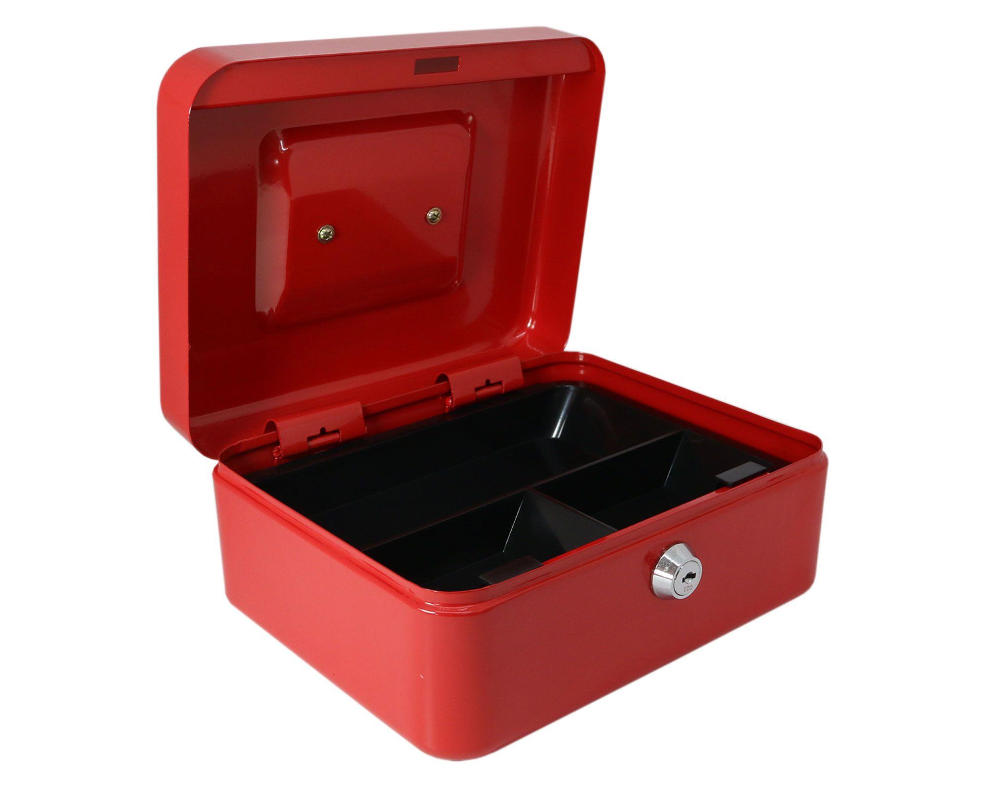 Cofre porta valores 9x20x16 cm mediano rojo Arnik-3