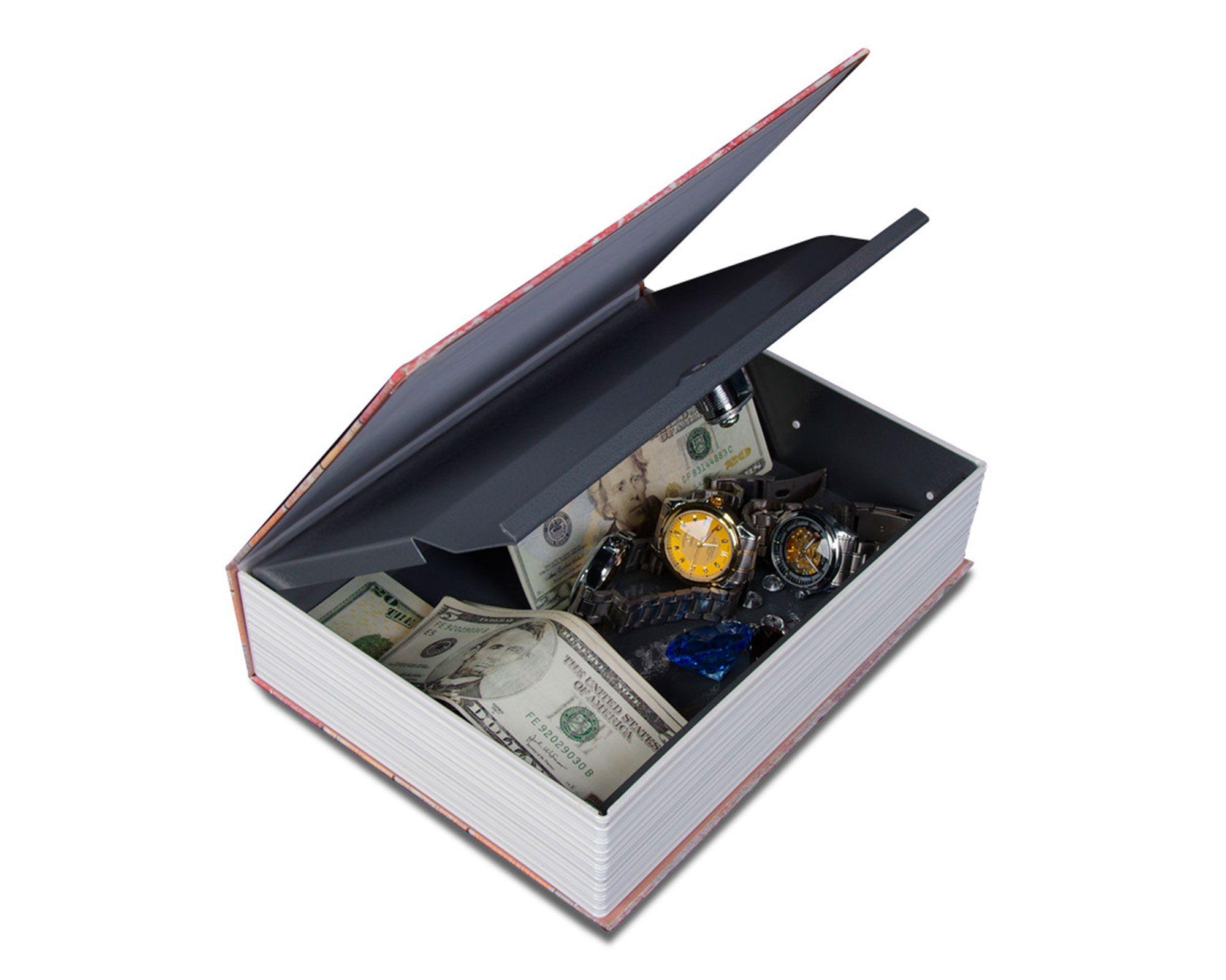 Caja de valores 15,5x,24x5,5 cm Tipo diccionario negro Arnik-3
