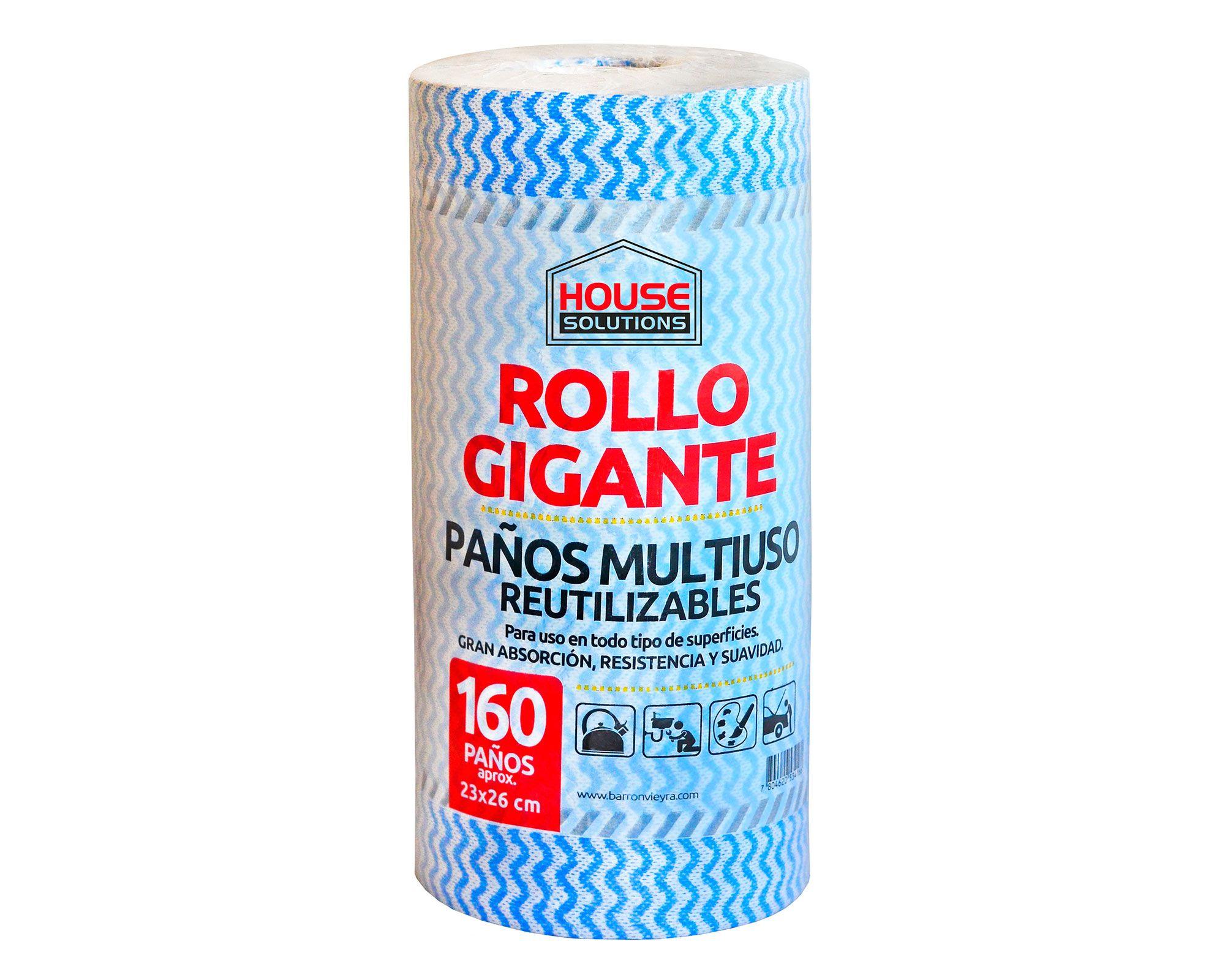 Rollo de paños 23x26 cm Multiuso 160 unidades House solutions-0
