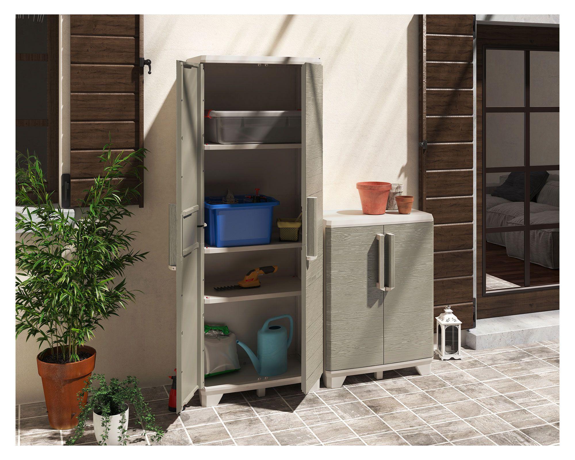 Gabinete jardín 68x39x182 cm Wood grain alto Keter-4