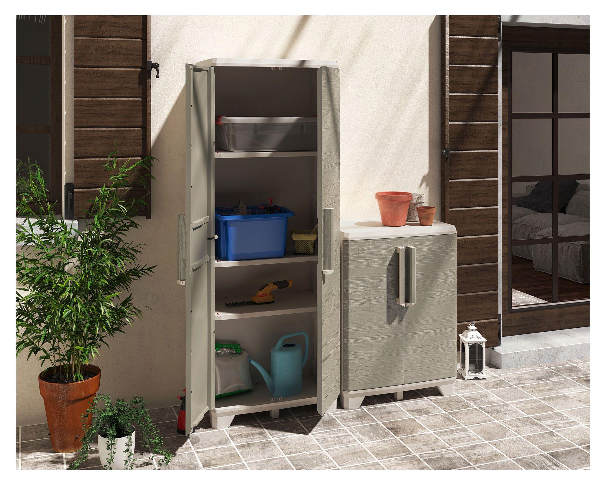Gabinete jardín 97x68x39 cm Wood grain bajo Keter-4
