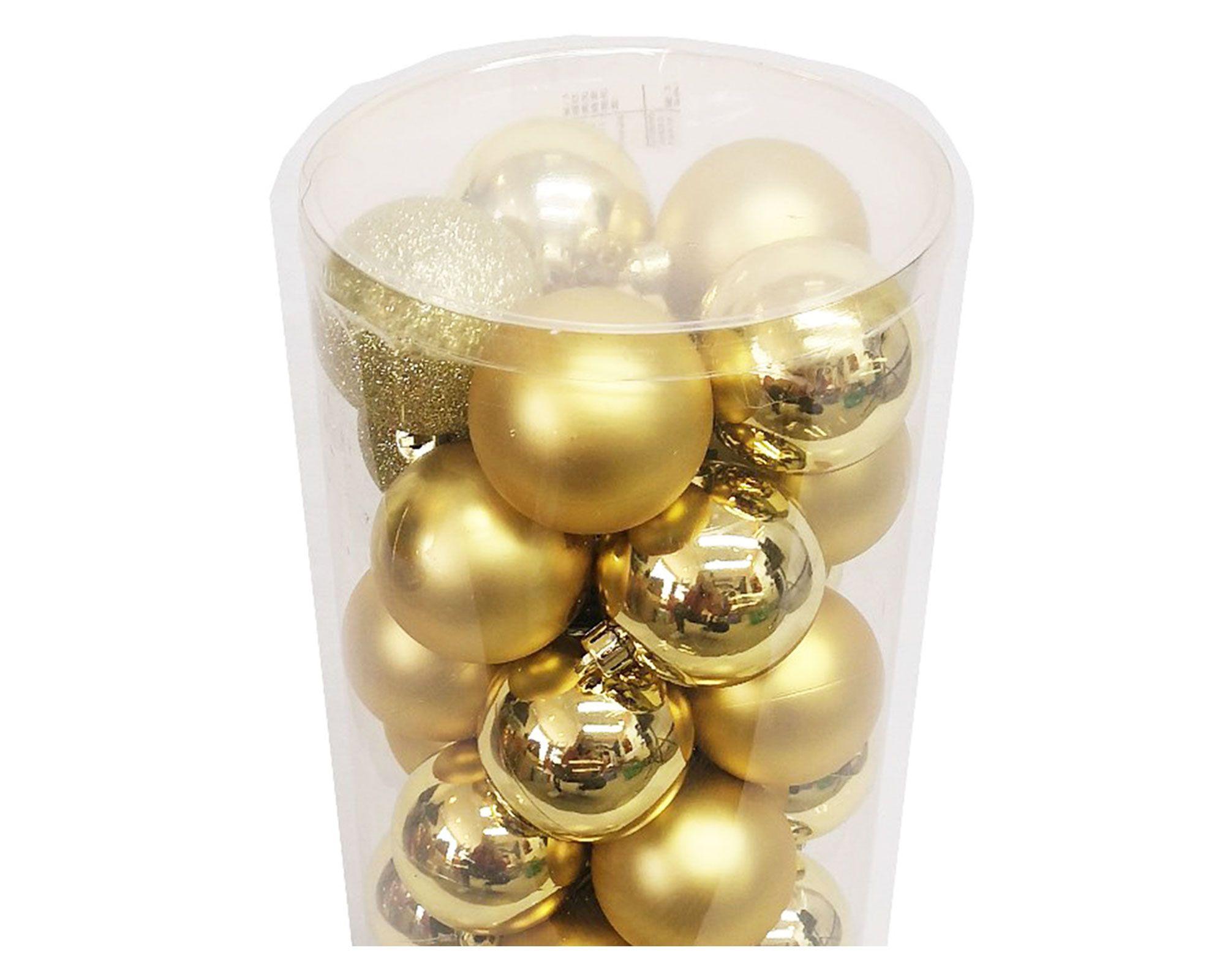 Esfera navidad 6 cm dorado 50 unidades-1