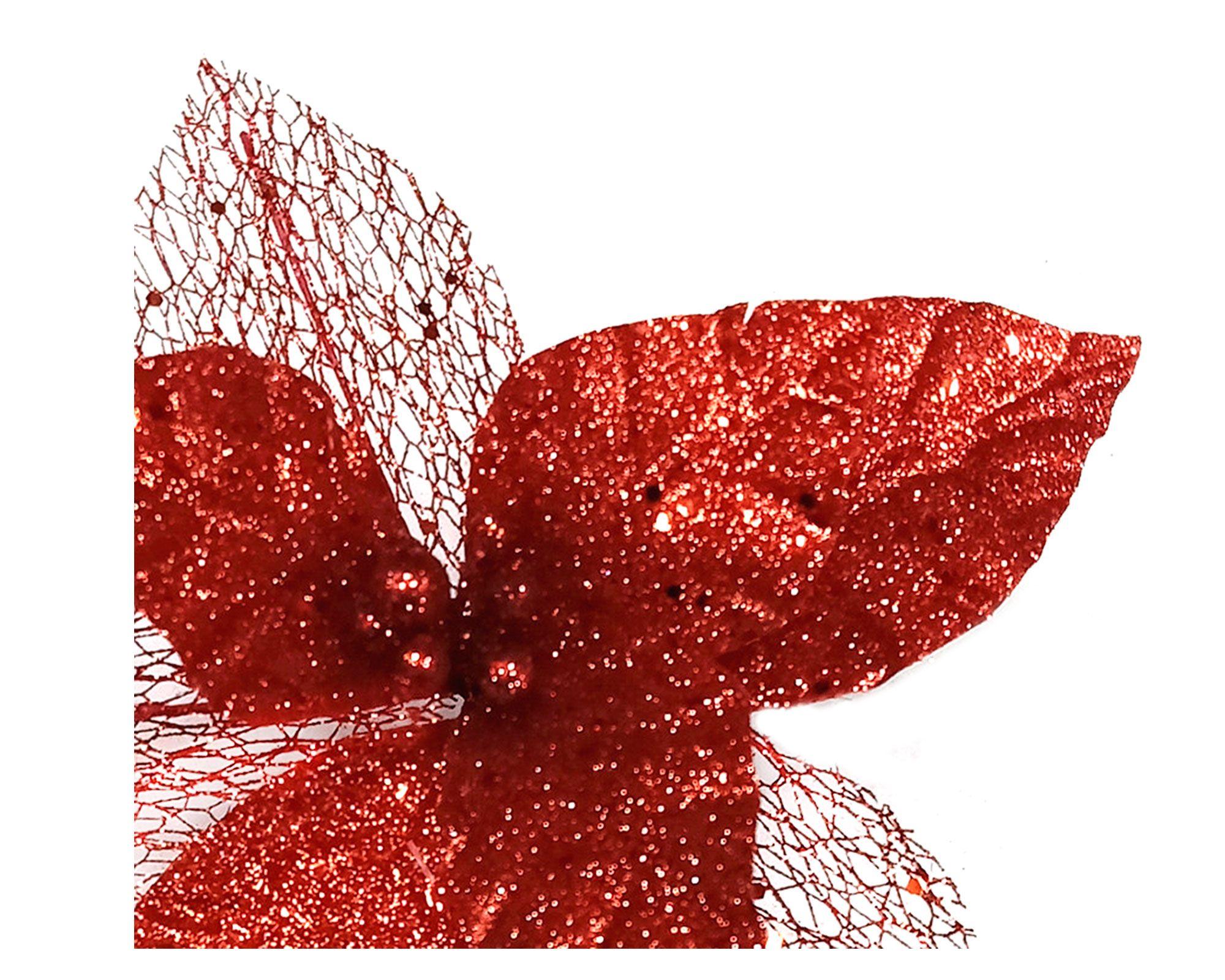 Flor navideña Ponsettia mixta rojo-1
