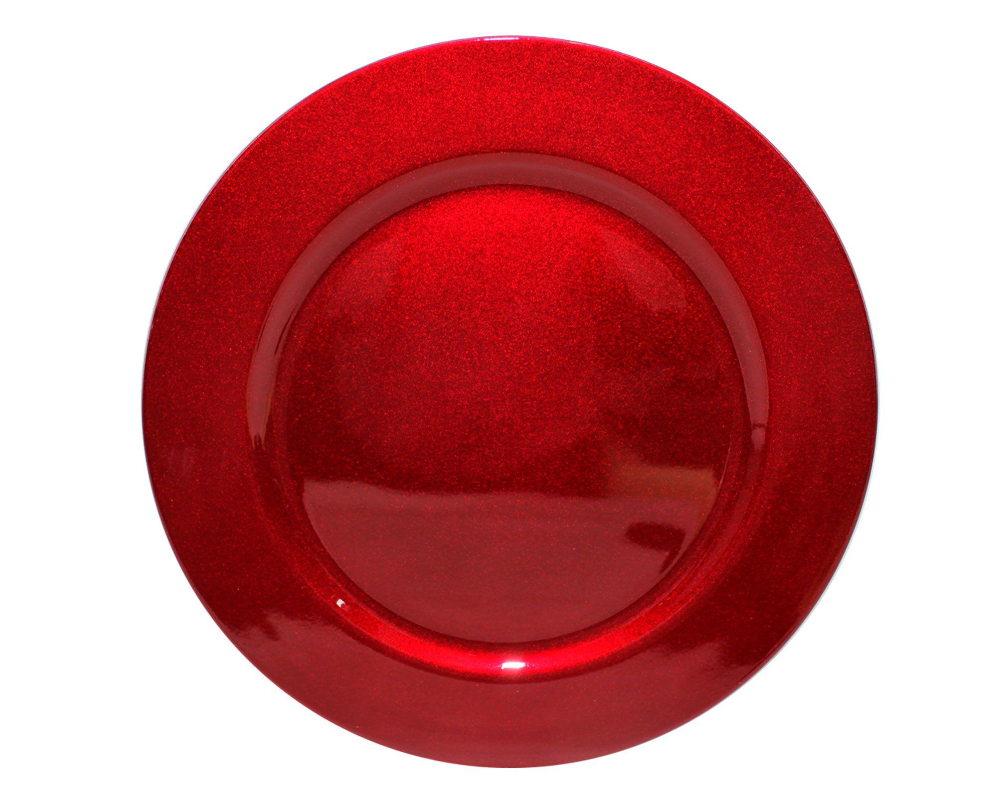 Plato bajo 33 cm rojo-0