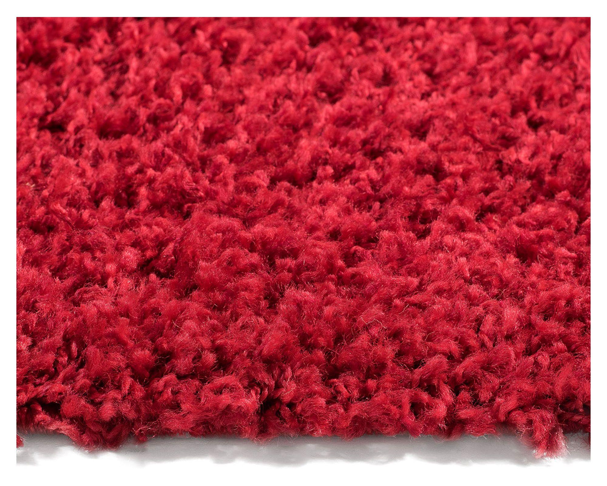 Alfombra shaggy 150x200 cm rojo Dib-2