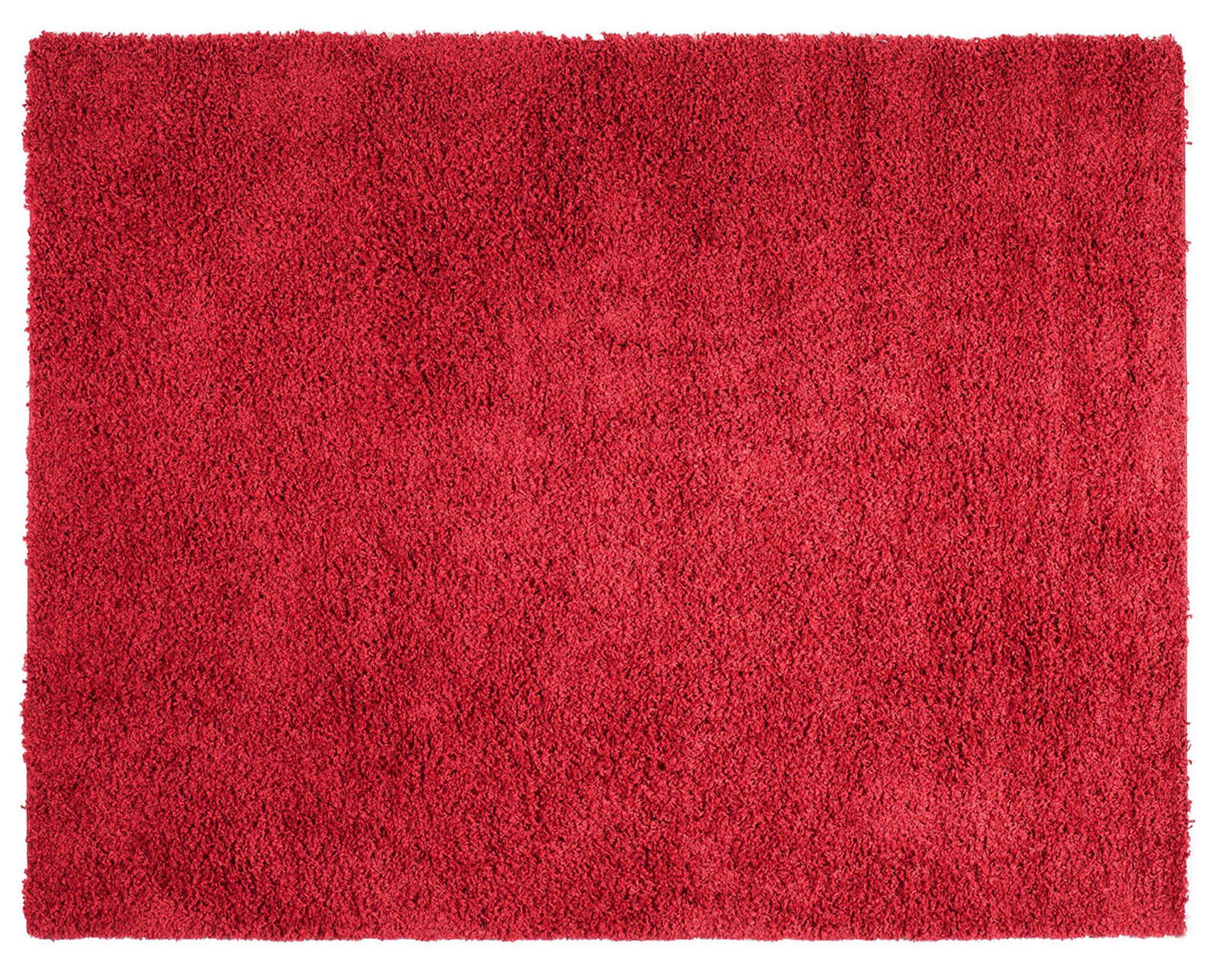 Alfombra shaggy 150x200 cm rojo Dib-0