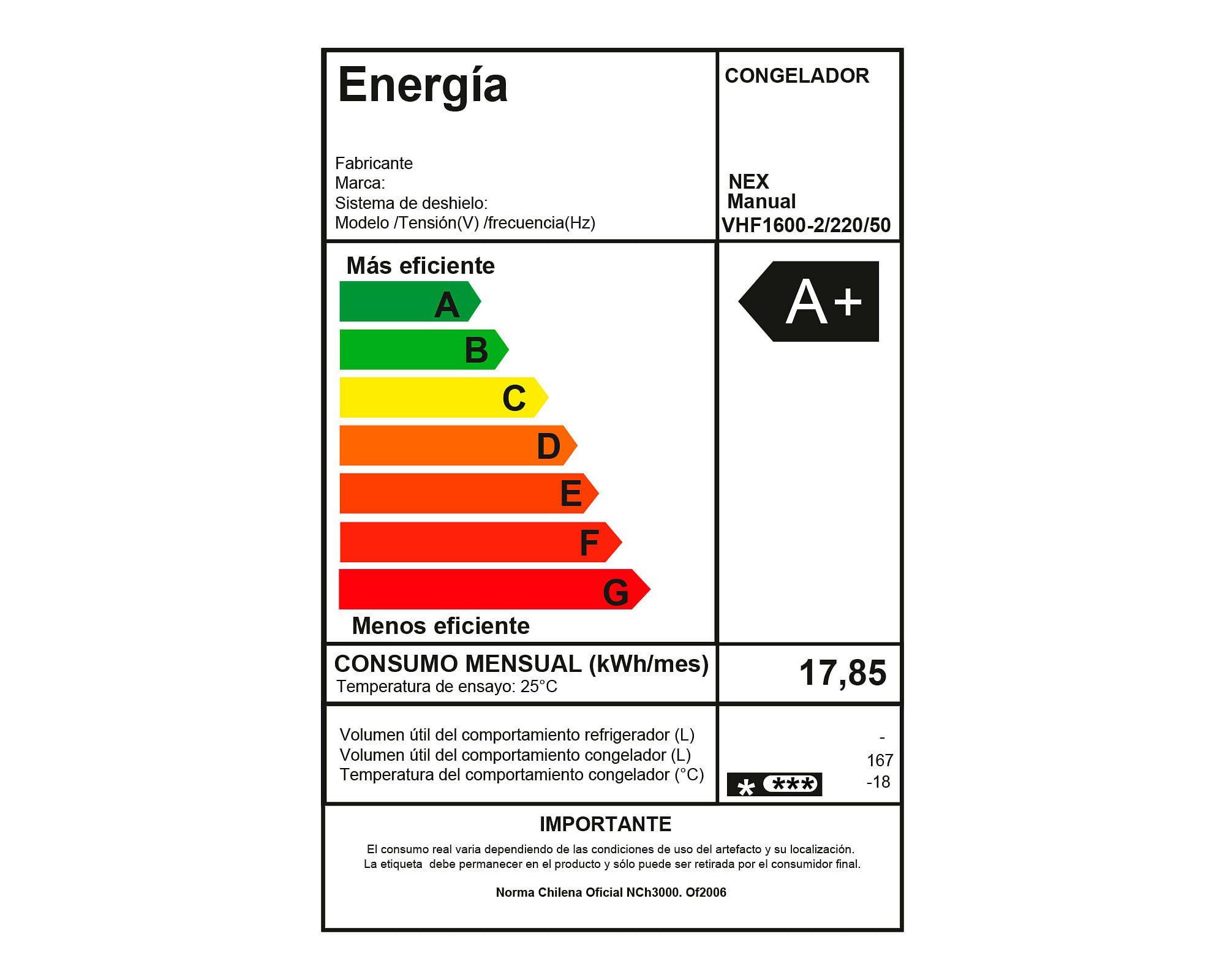 Freezer vertical 160 litros VHF1600SS Nex-4