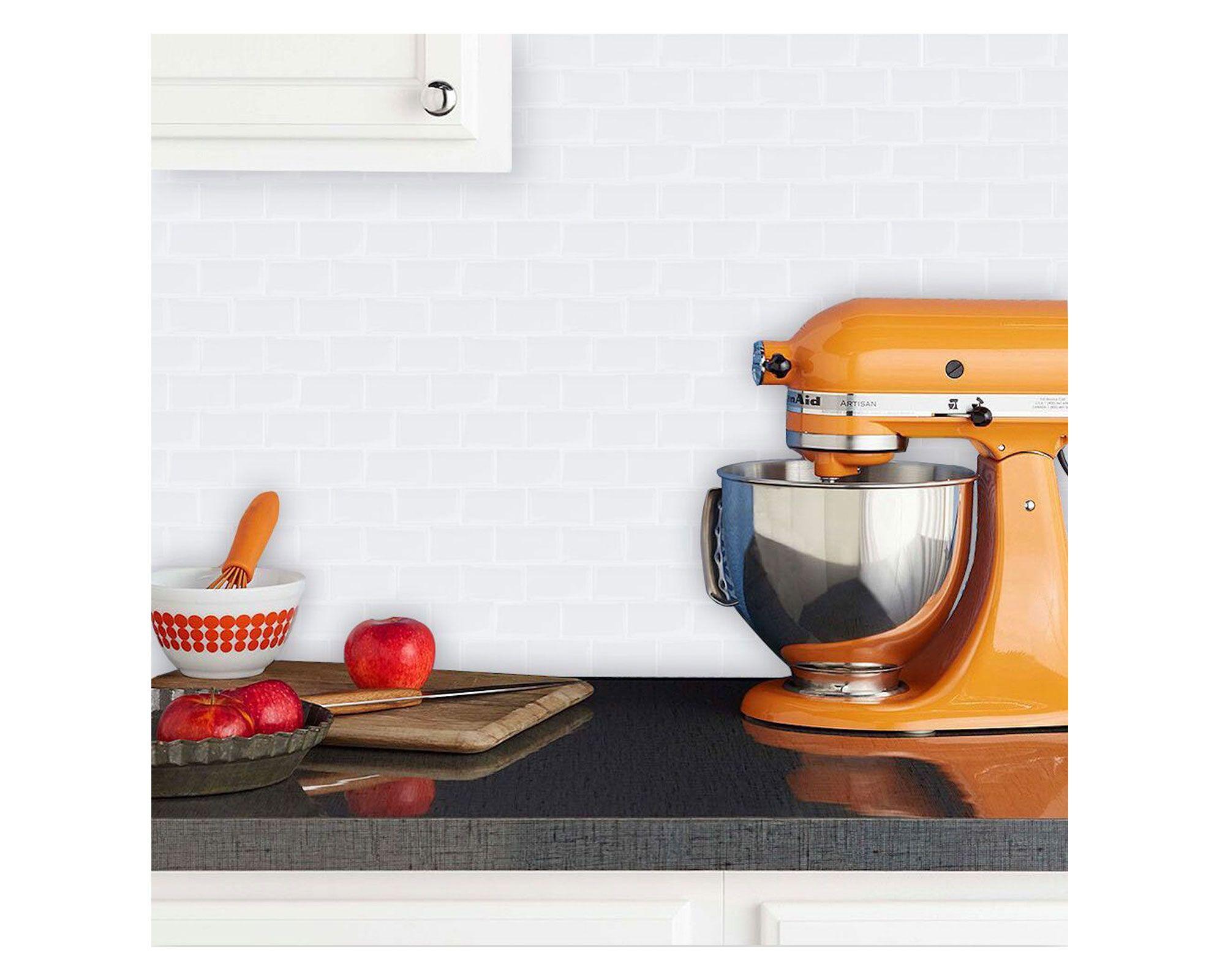 Mosaico autoadhesivo 30x30 cm brick blanco Dekora2-5