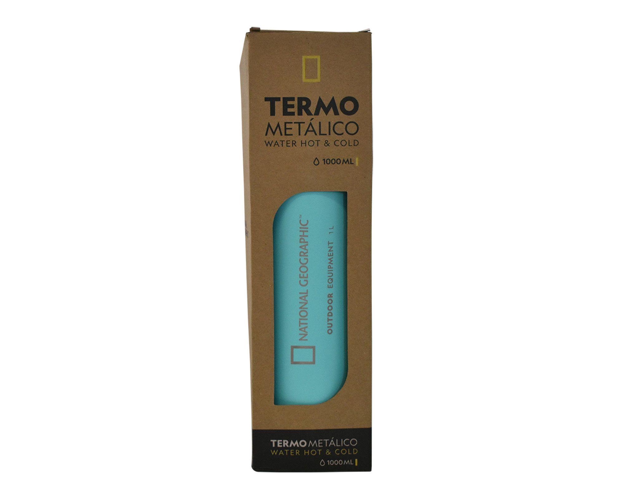 Termo bala 1 litro azul National Geographic-3