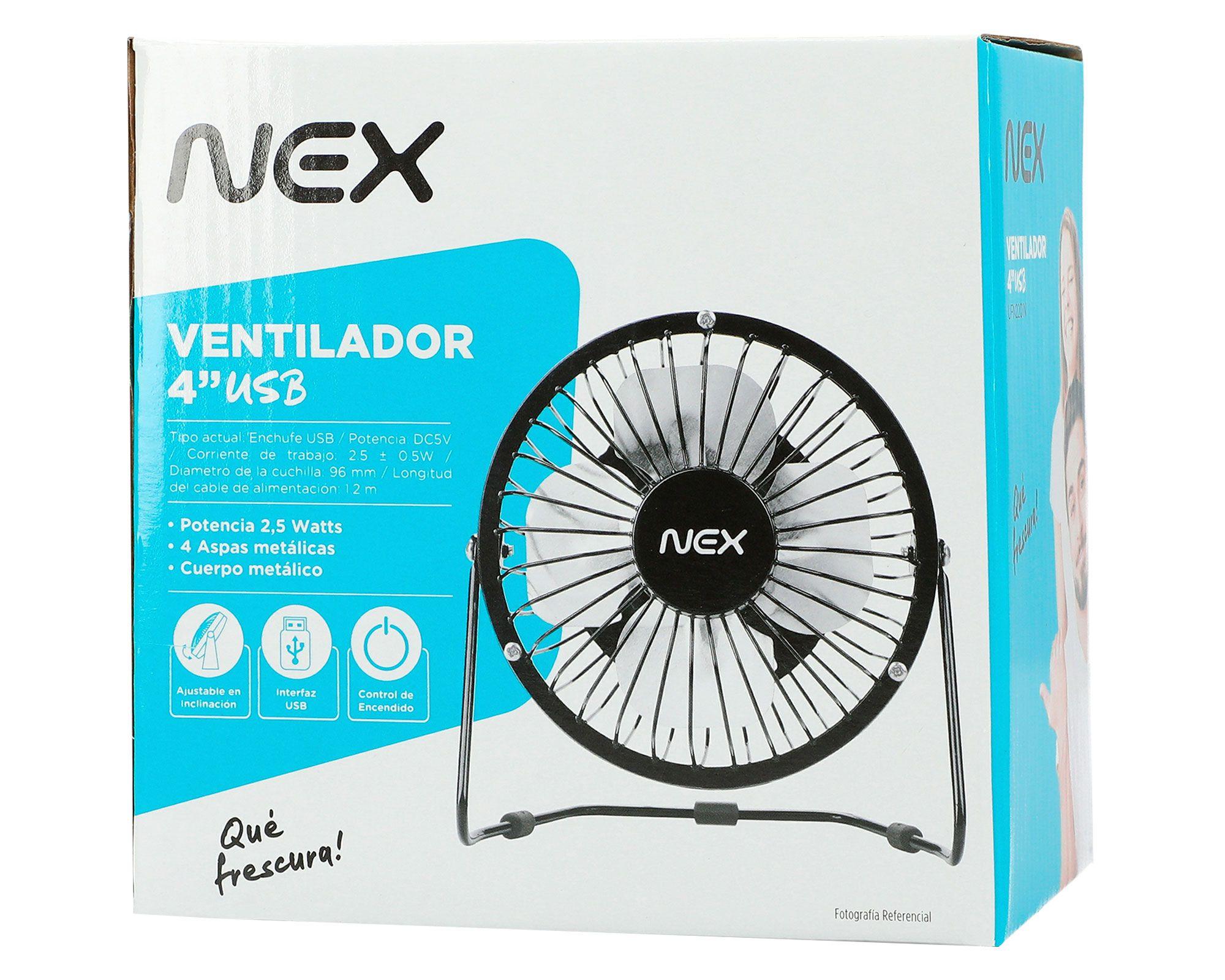 Ventilador de mesa 4'' UFN2201N negro Nex.-4