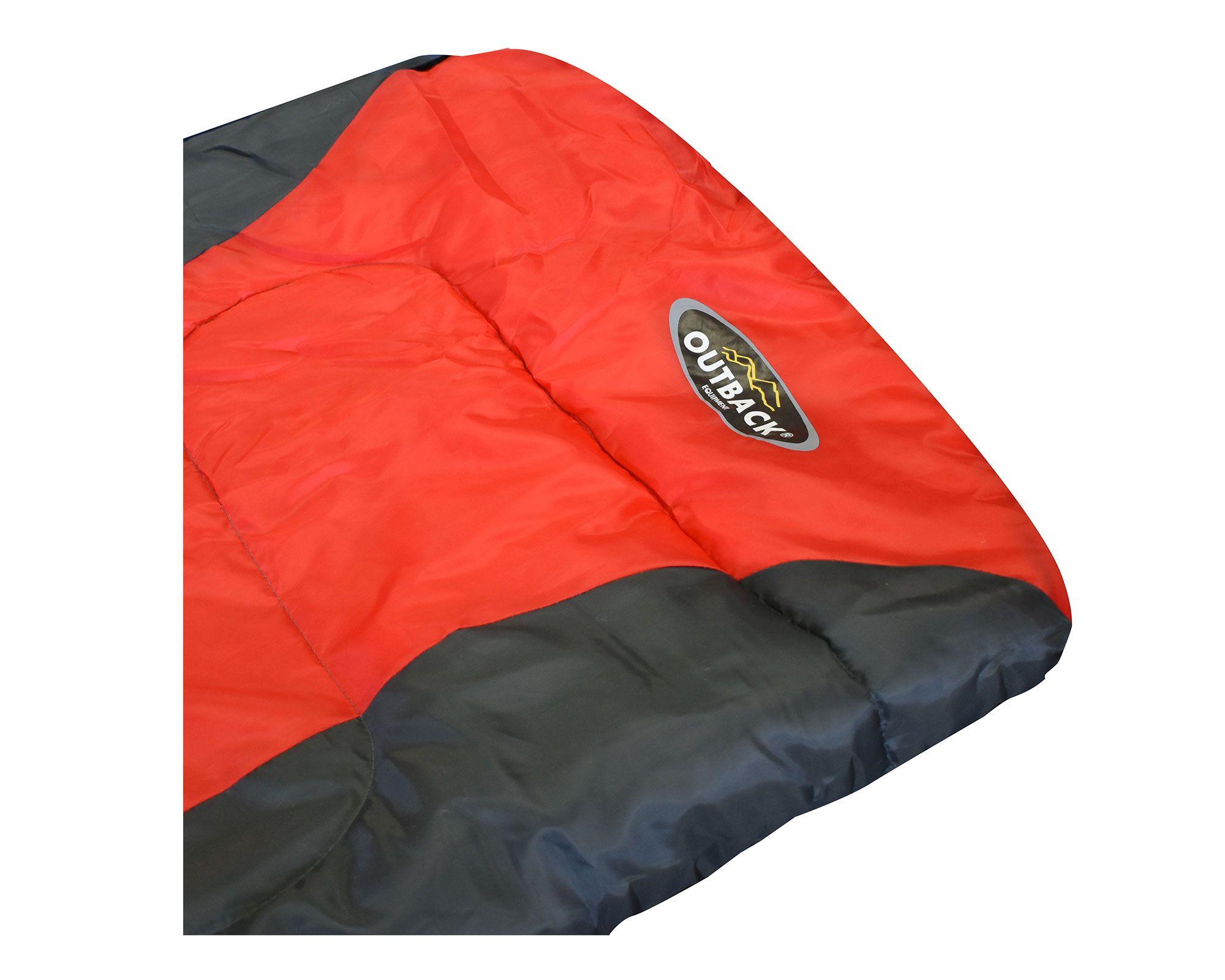 Saco dormir 0,85 kg 15/25°C Envelope rojo Outback-3