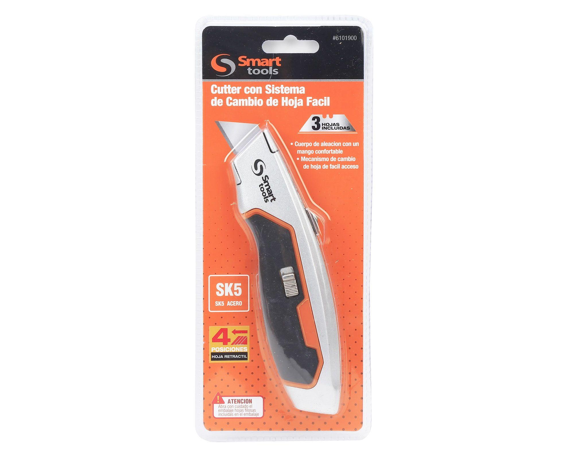 Cuchillo cartonero 6101900 gris Smart Tools.-0