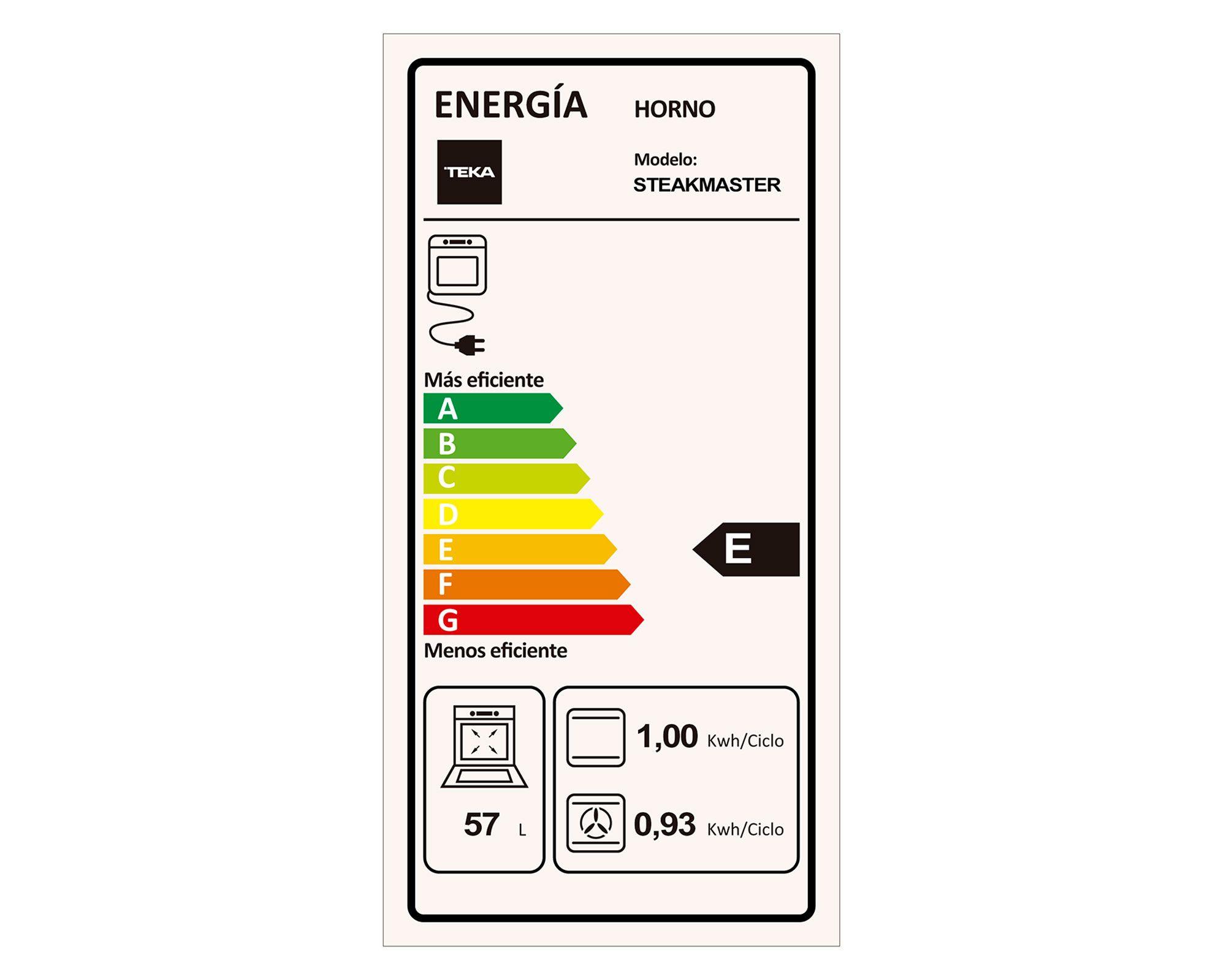 Horno empotrable 58 litros Steakmaster negro-6