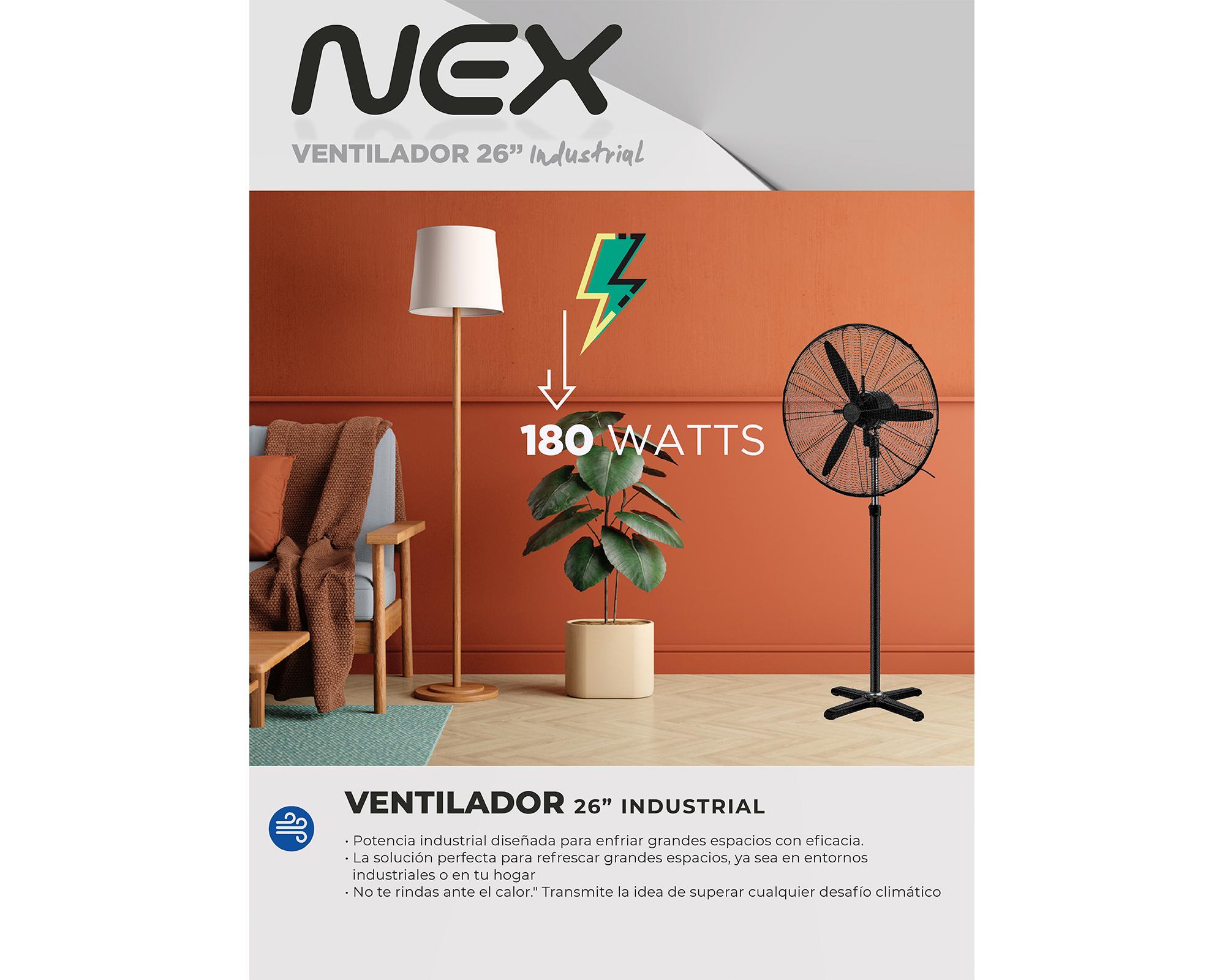 Ventilador pedestal 26'' INF2610x negro Nex-3