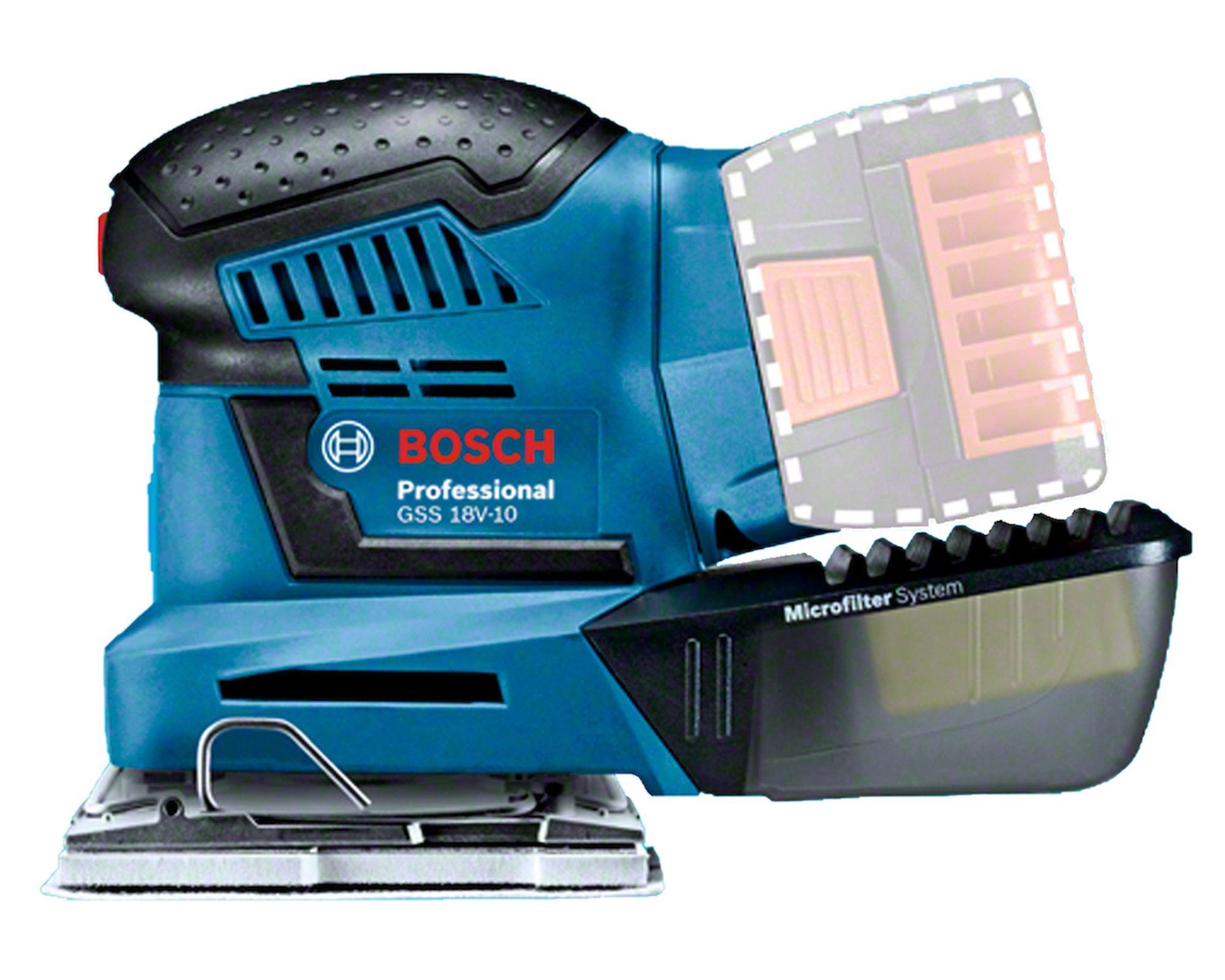 Lijadora orbital inalámbrica 18V GSS 18V-10 Bosch.-2