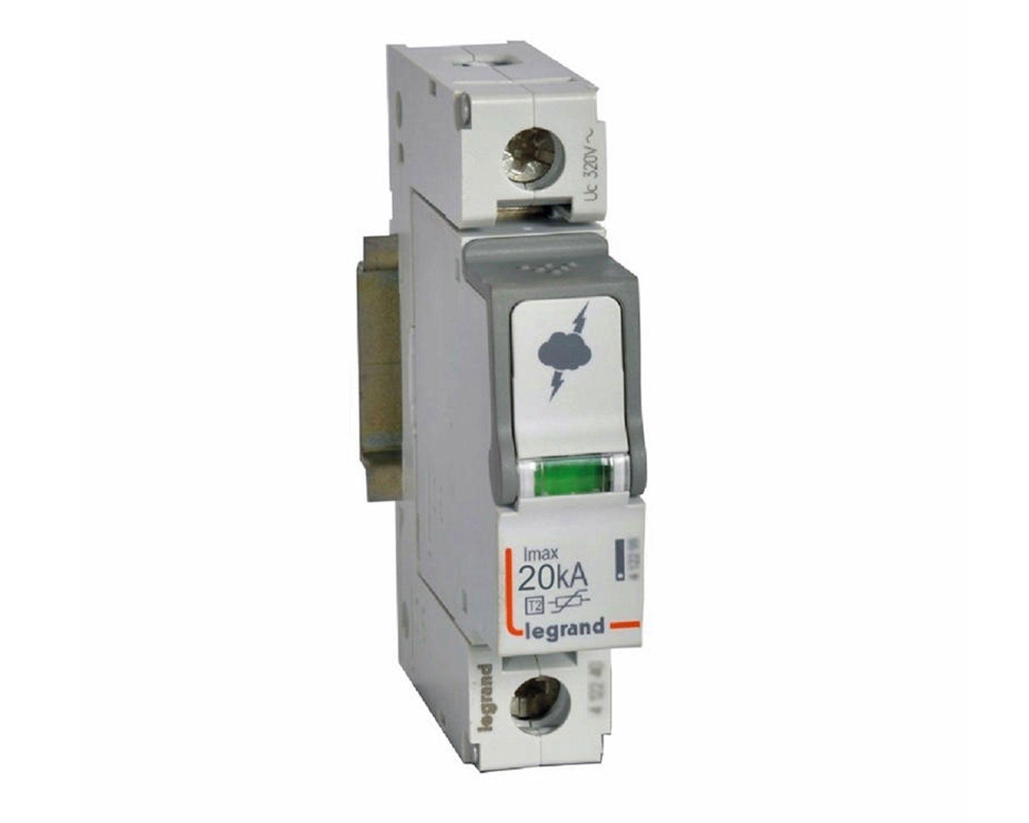 Limitador de sobretensión 1 módulo gris Legrand-0