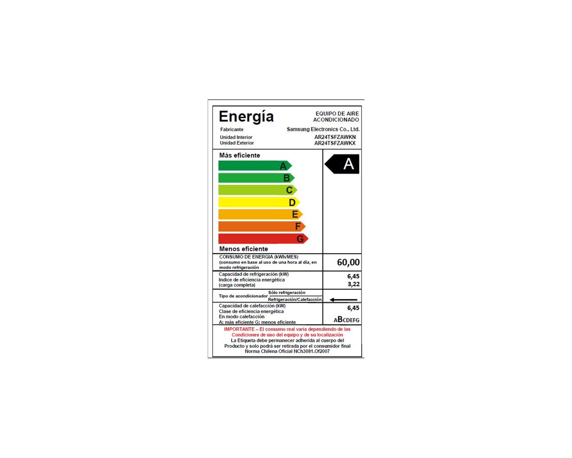 Aire Acondicionado Split Inverter 24000 BTU WIFI Samsung AR24TSFZAWK/ZS-11