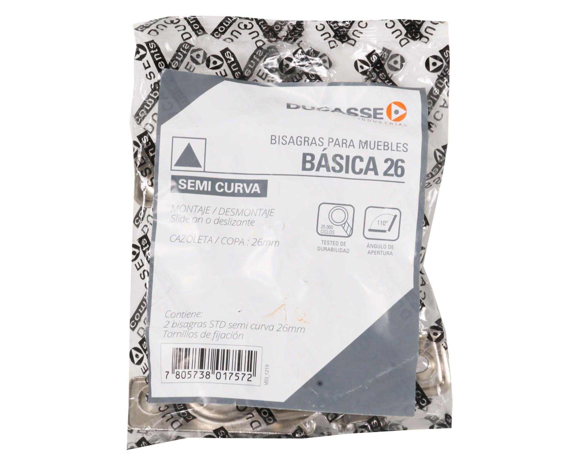 Bisagra 26 mm semi curva 2 unidades Ducasse-3