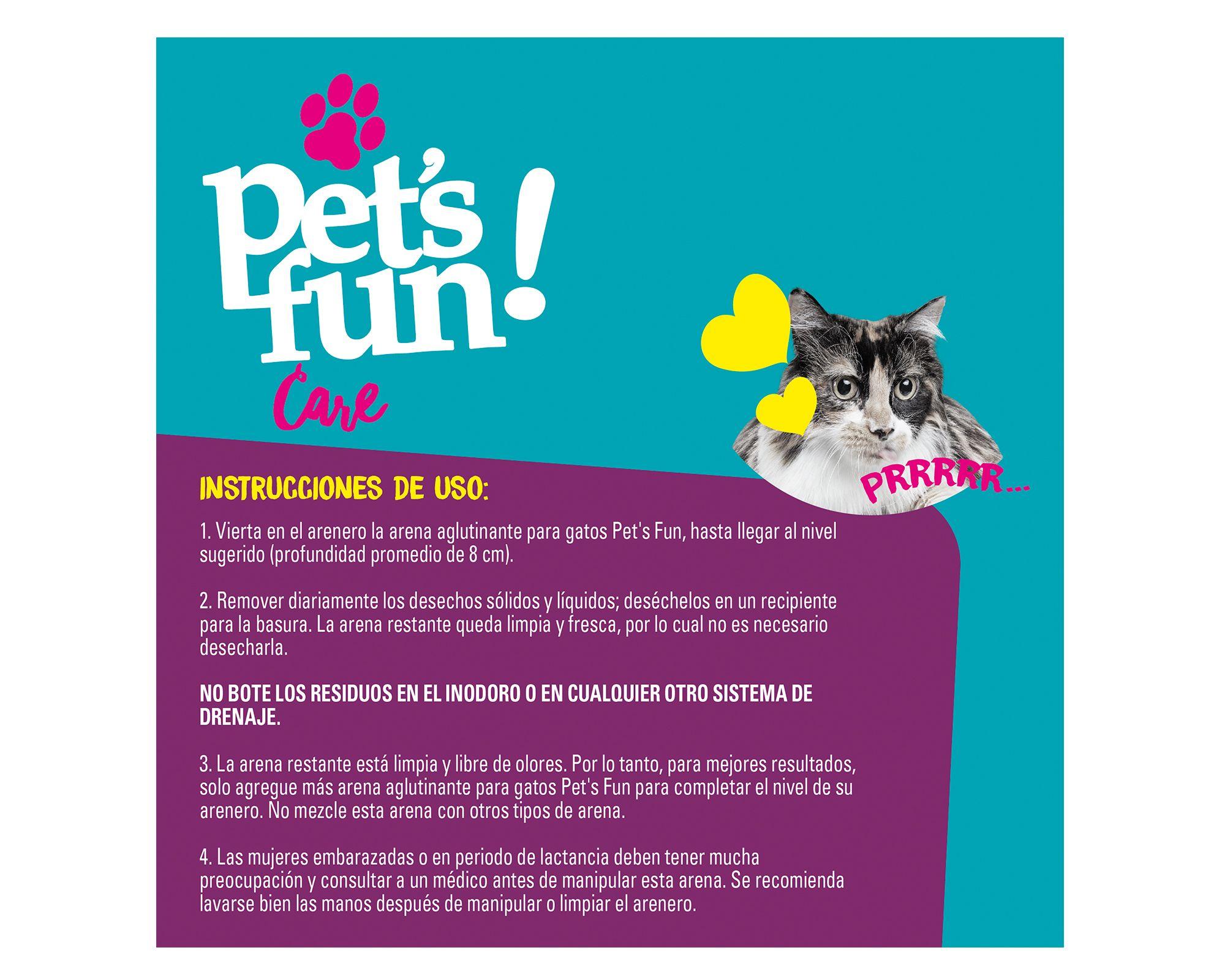 Arena sanitaria 4 kg aglutinante Pet's fun-3