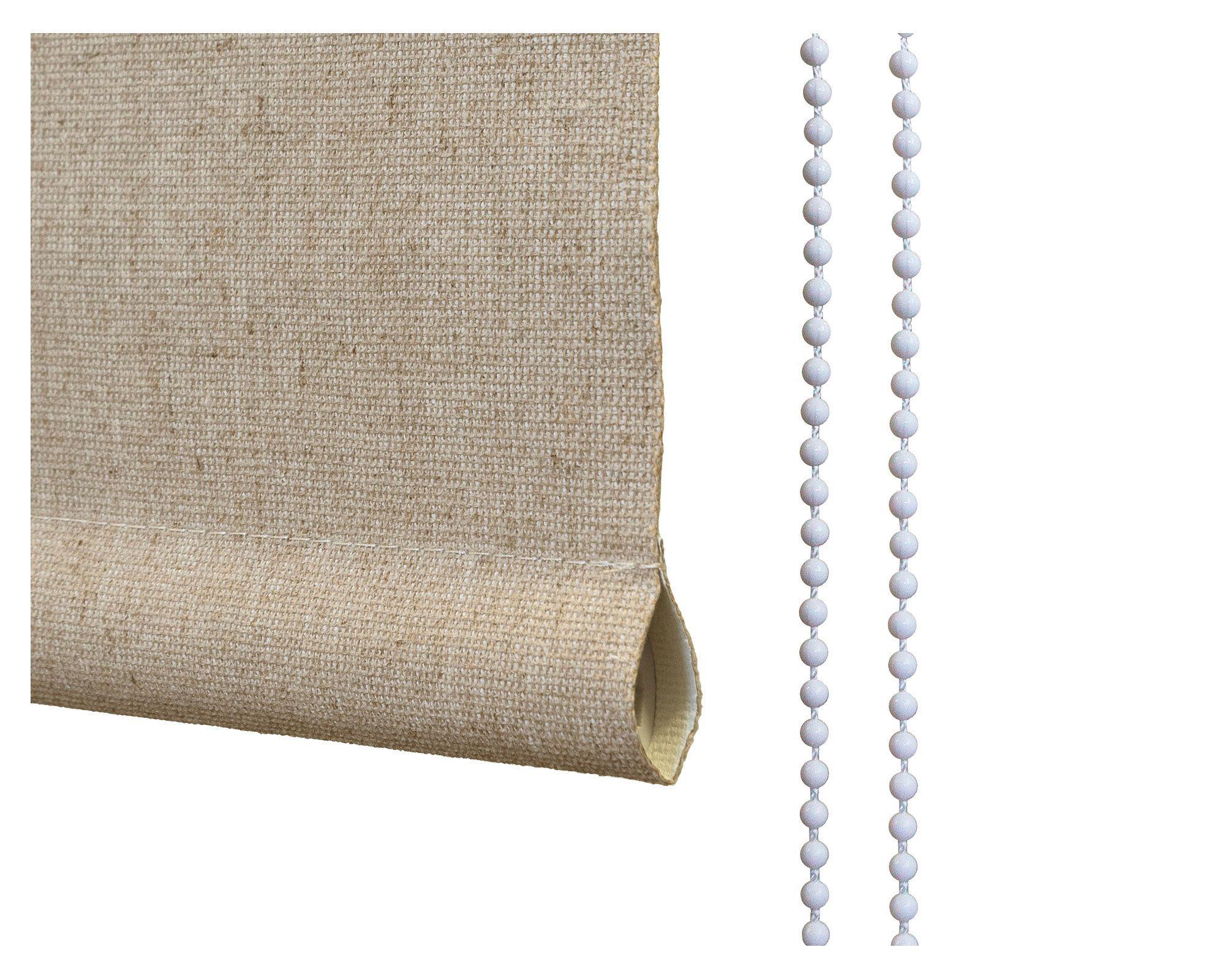 Cortina roller blackout 160x165 cm textura beige Cotidiana-2