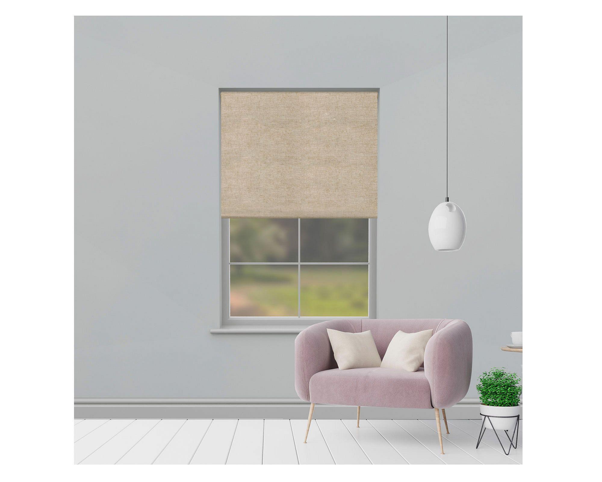 Cortina roller blackout Cotidiana Textura beige 160x250 cm-6