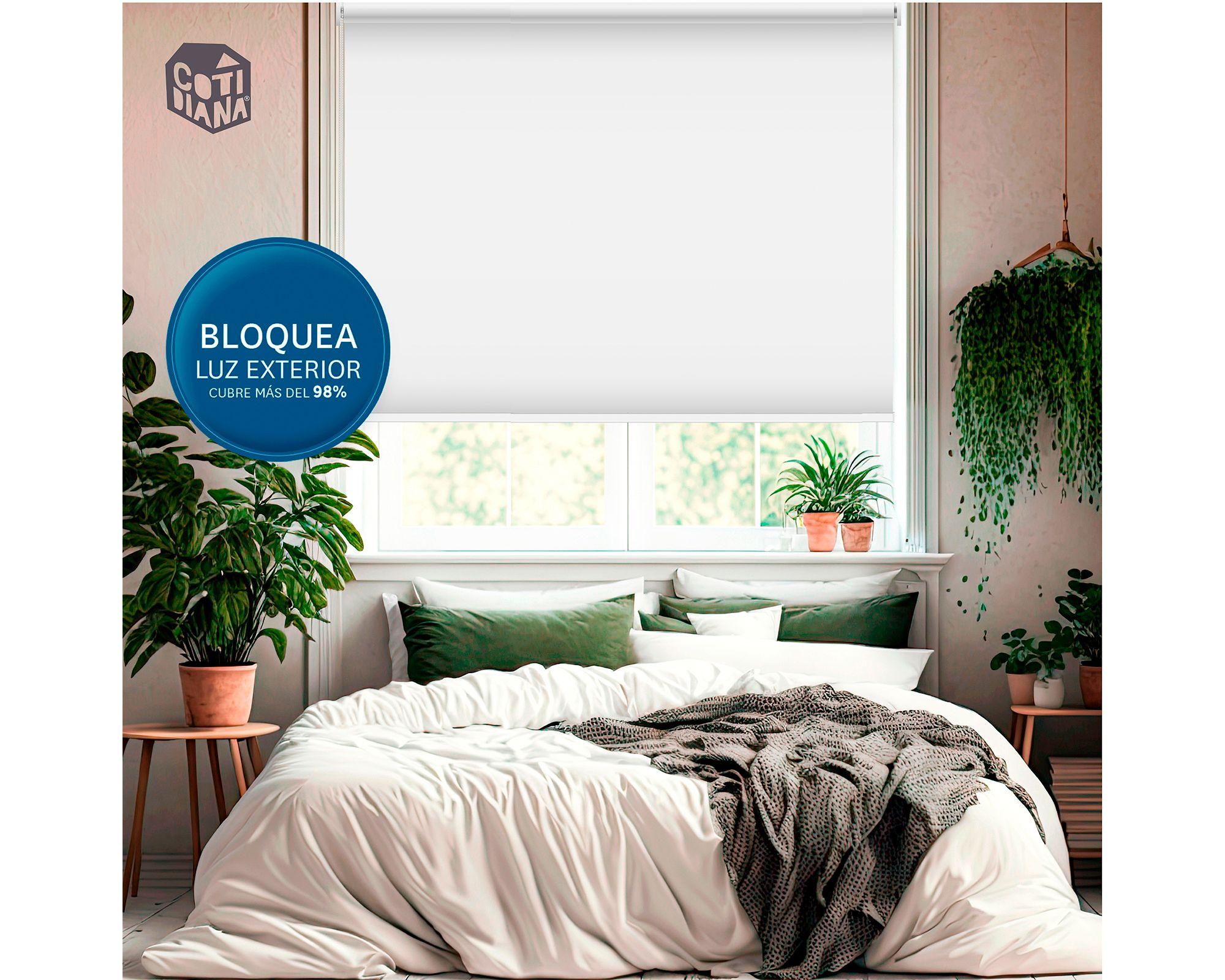 Cortina roller blackout 220x250 cm textura crudo Cotidiana-6