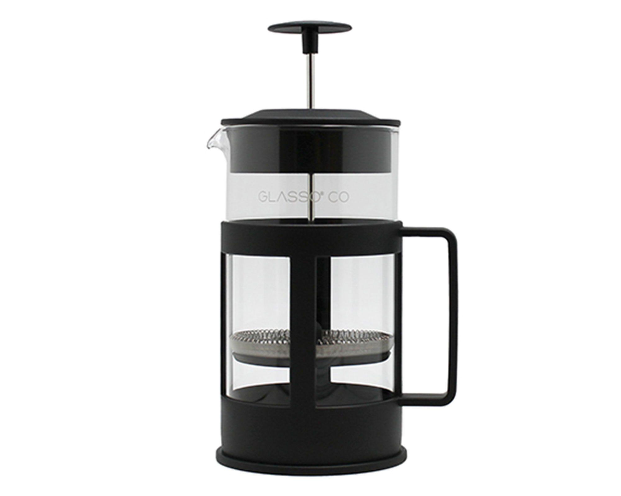 Cafetera con émbolo 1 litro negro Glasso-0