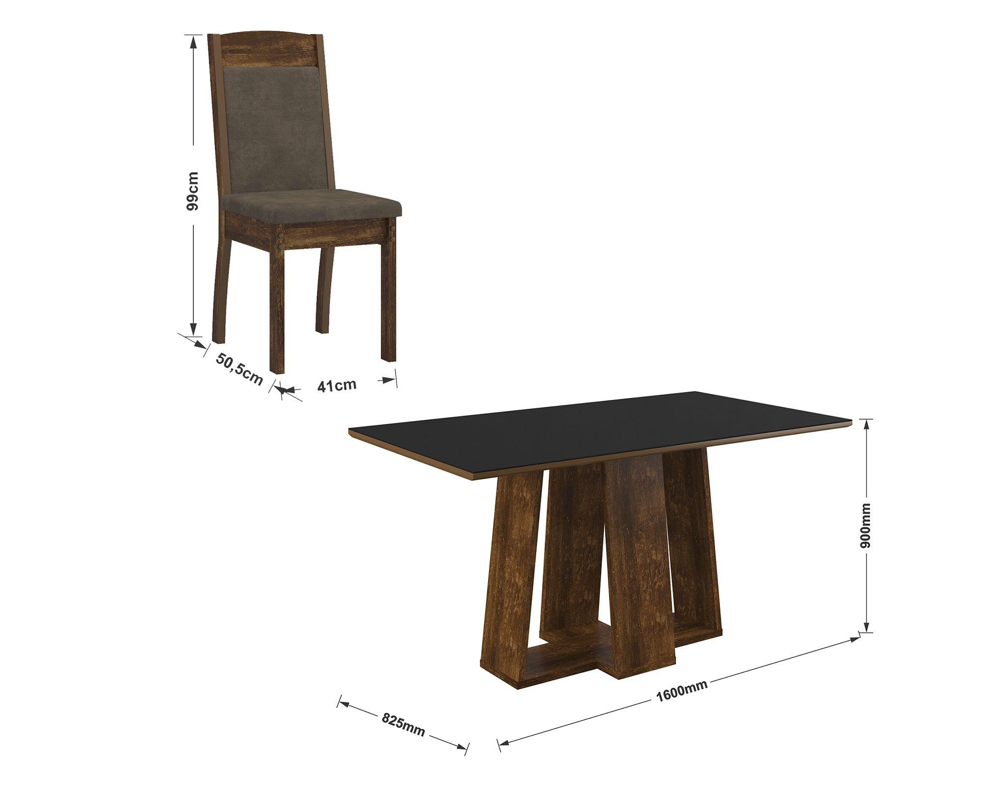 Comedor 6 sillas Kosan rústico/beige Home Mobili-4