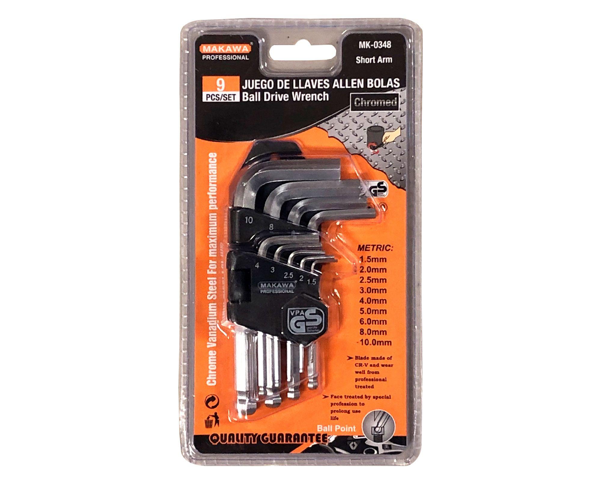 Llave allen 9 piezas Makawa-0