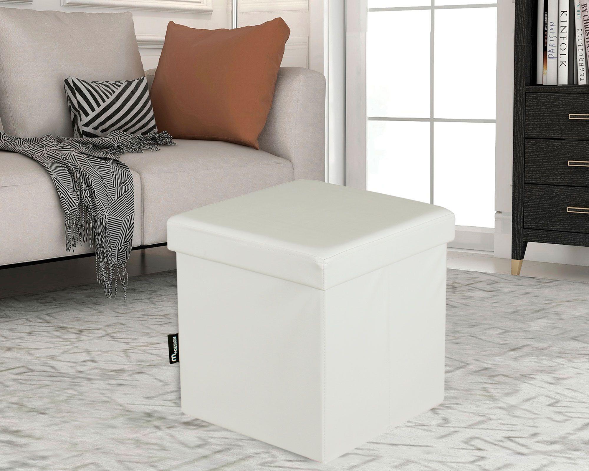 Pouf plegable blanco 2.0 M+Design-3