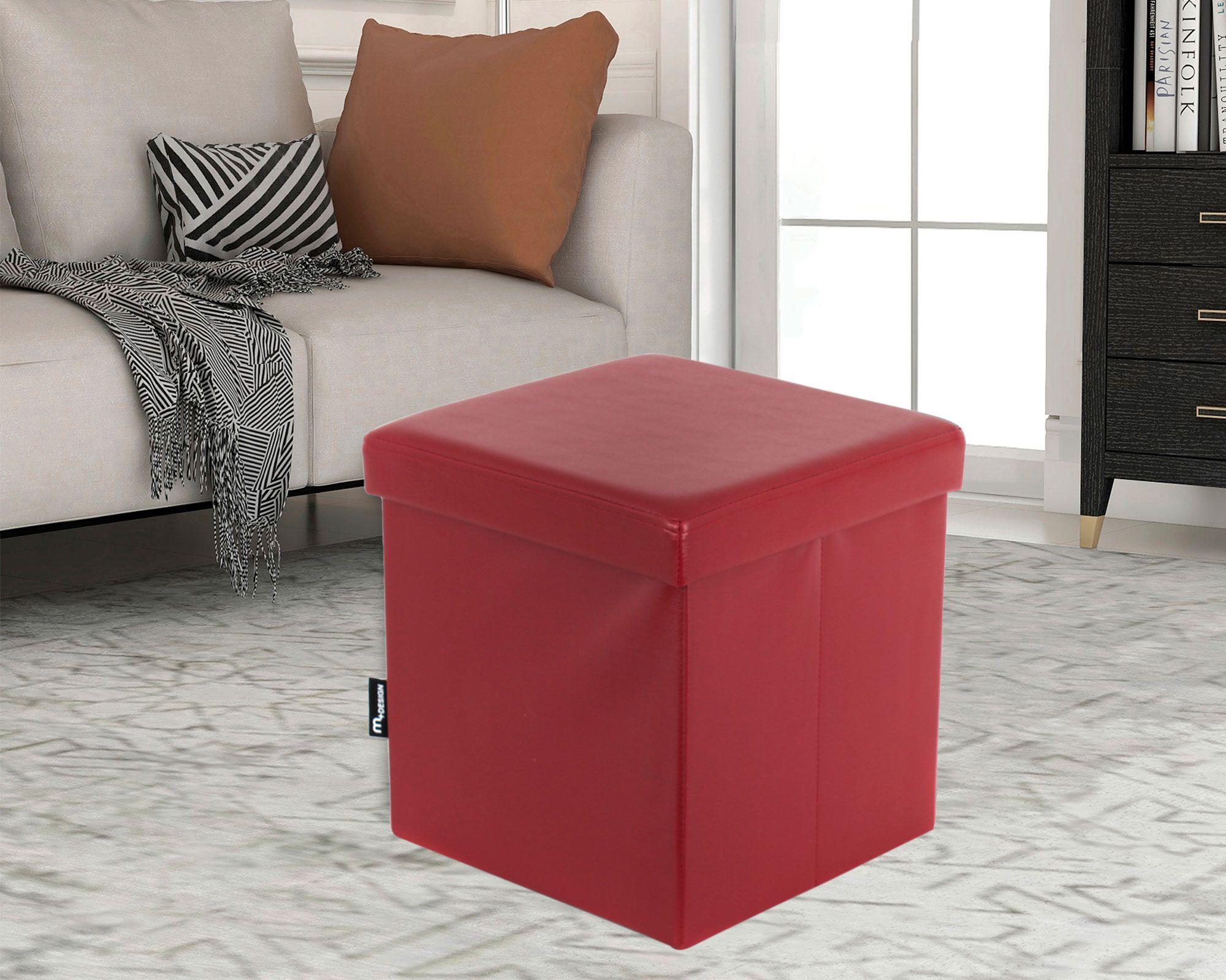 Pouf plegable rojo 2.0 M+Design-3