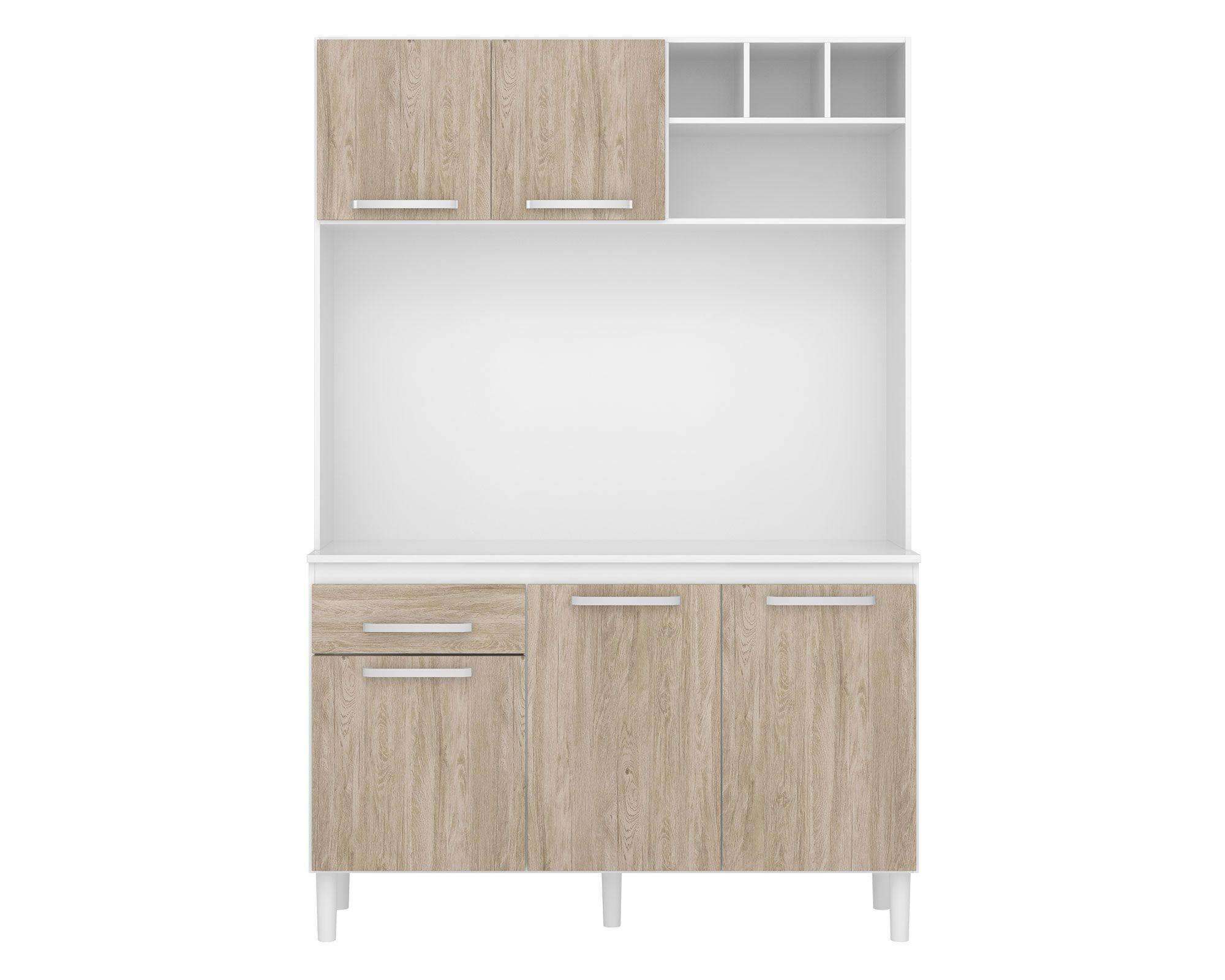 Kit cocina 5 puertas 1 cajón Beatriz blanco vainilla Favatex-1