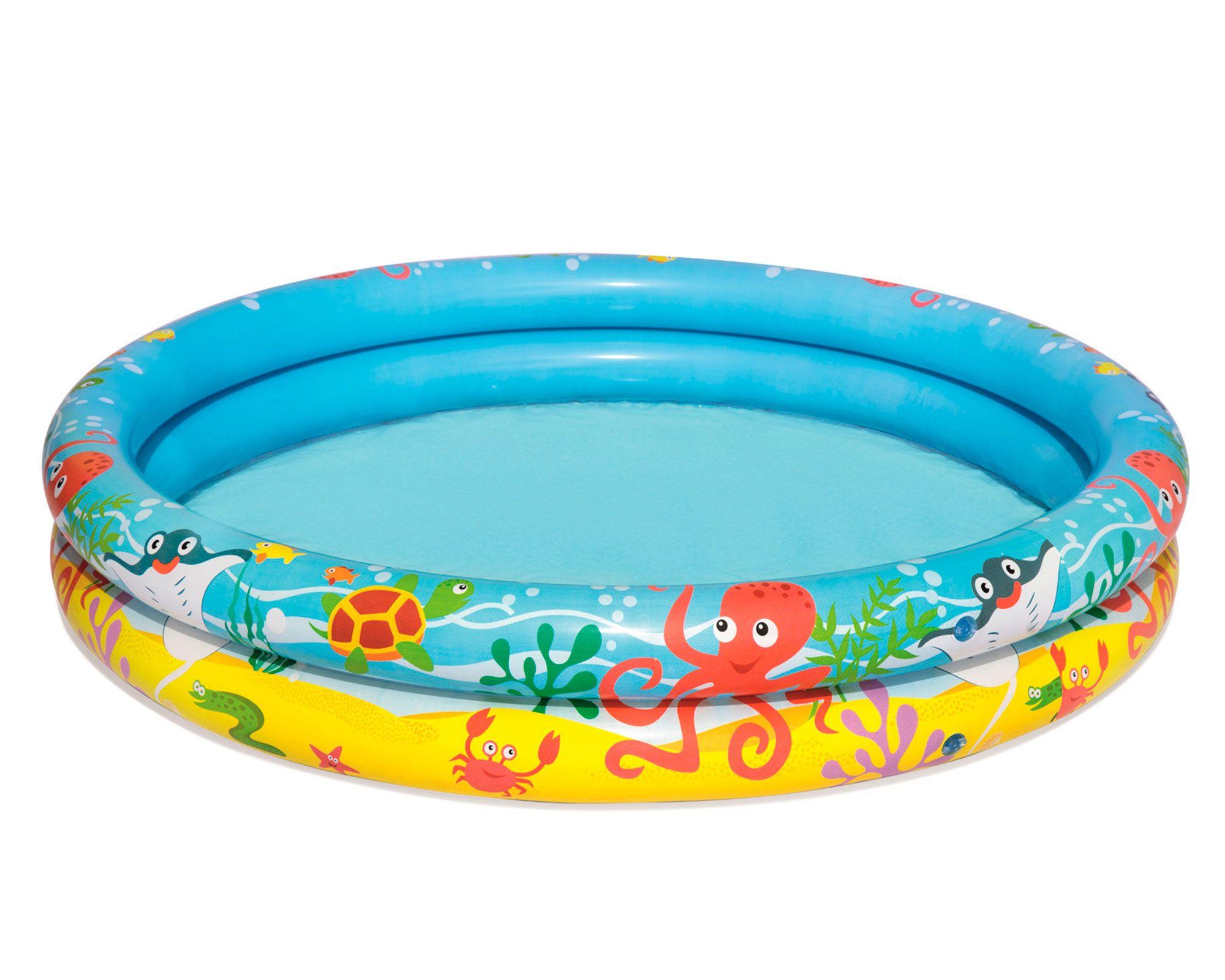 Piscina inflable 1,20 m 137 litros + flotador + pelota inflable Bestway-1
