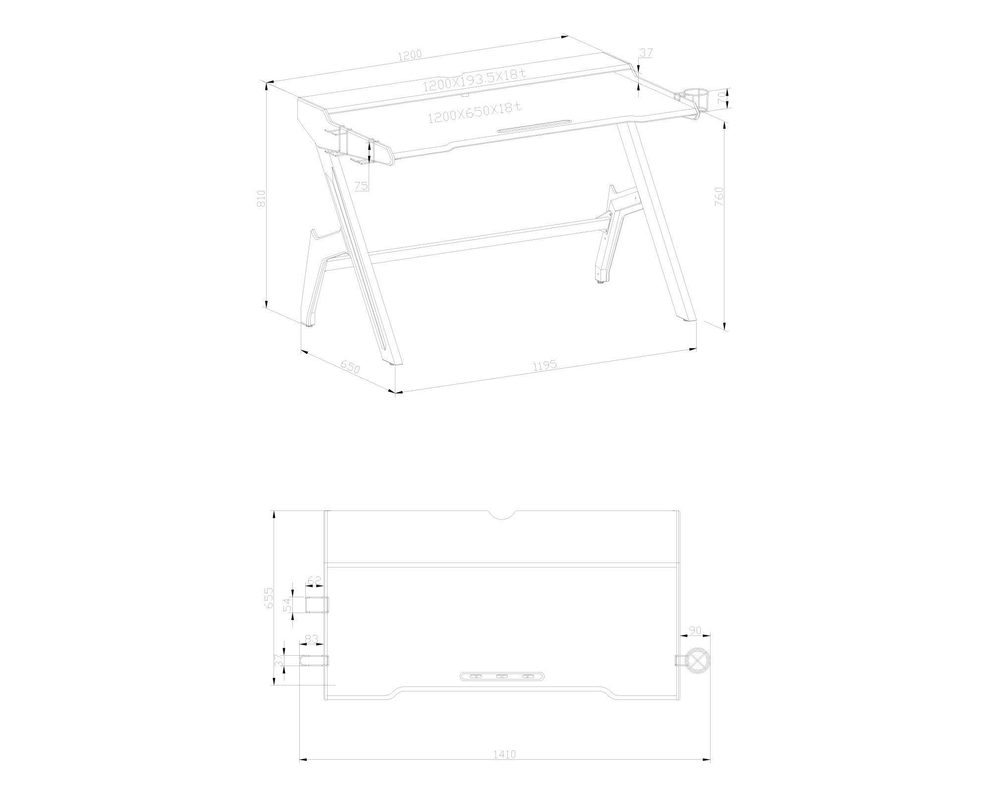 Escritorio Gamer enderman negro M+Design-5