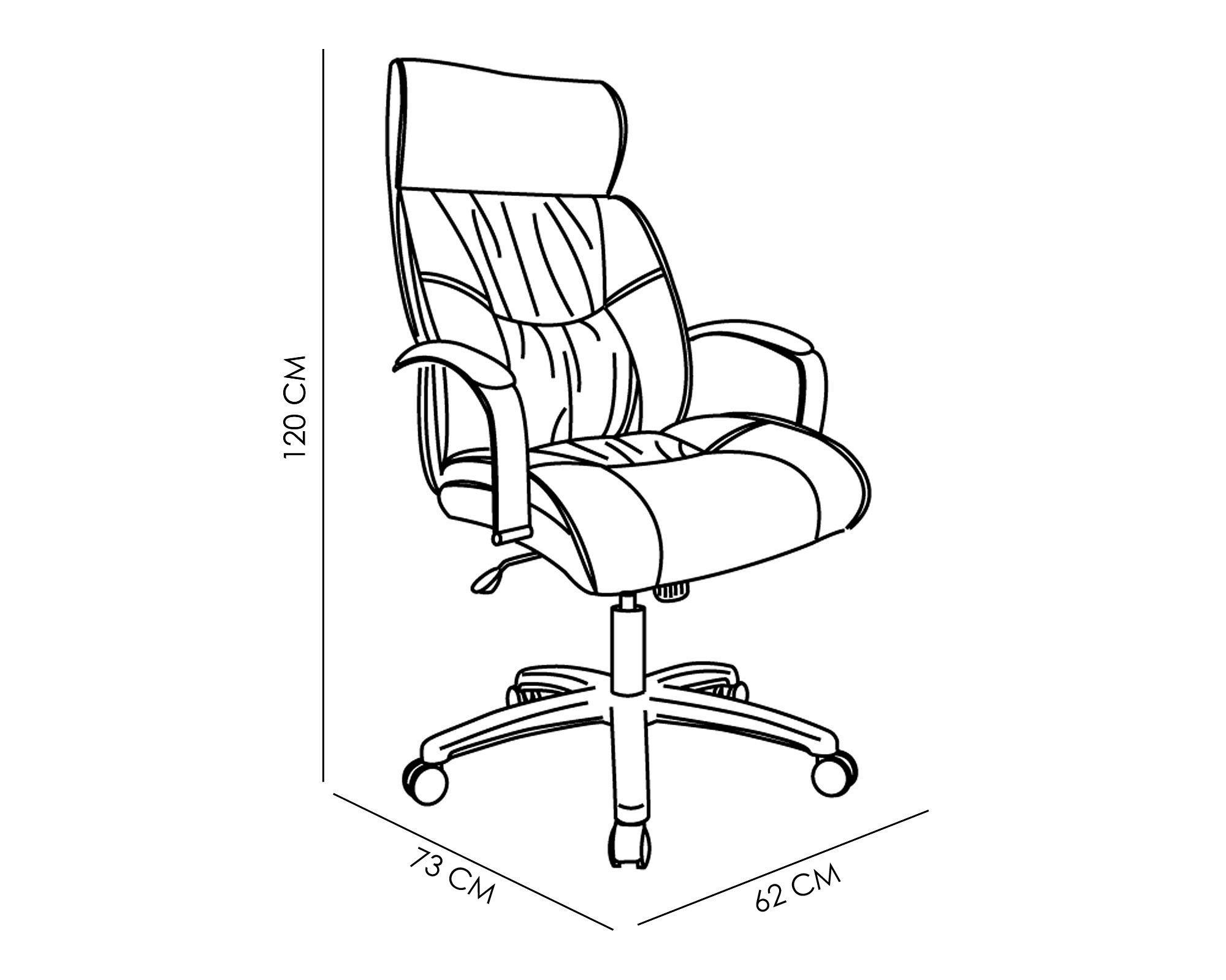 Silla de escritorio ejecutiva Berto café M+Design-4