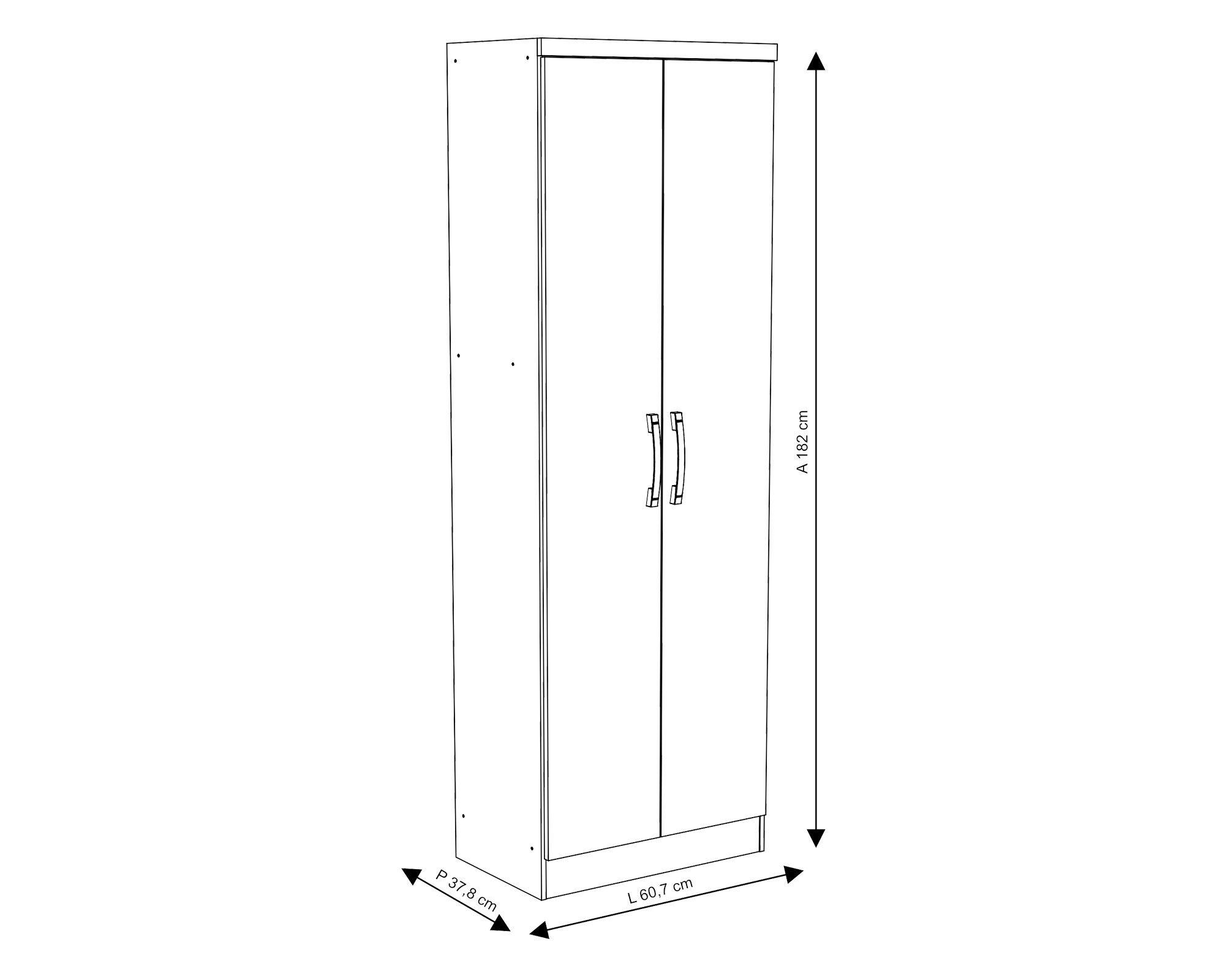 Clóset 2 puertas nuez M+Design-4