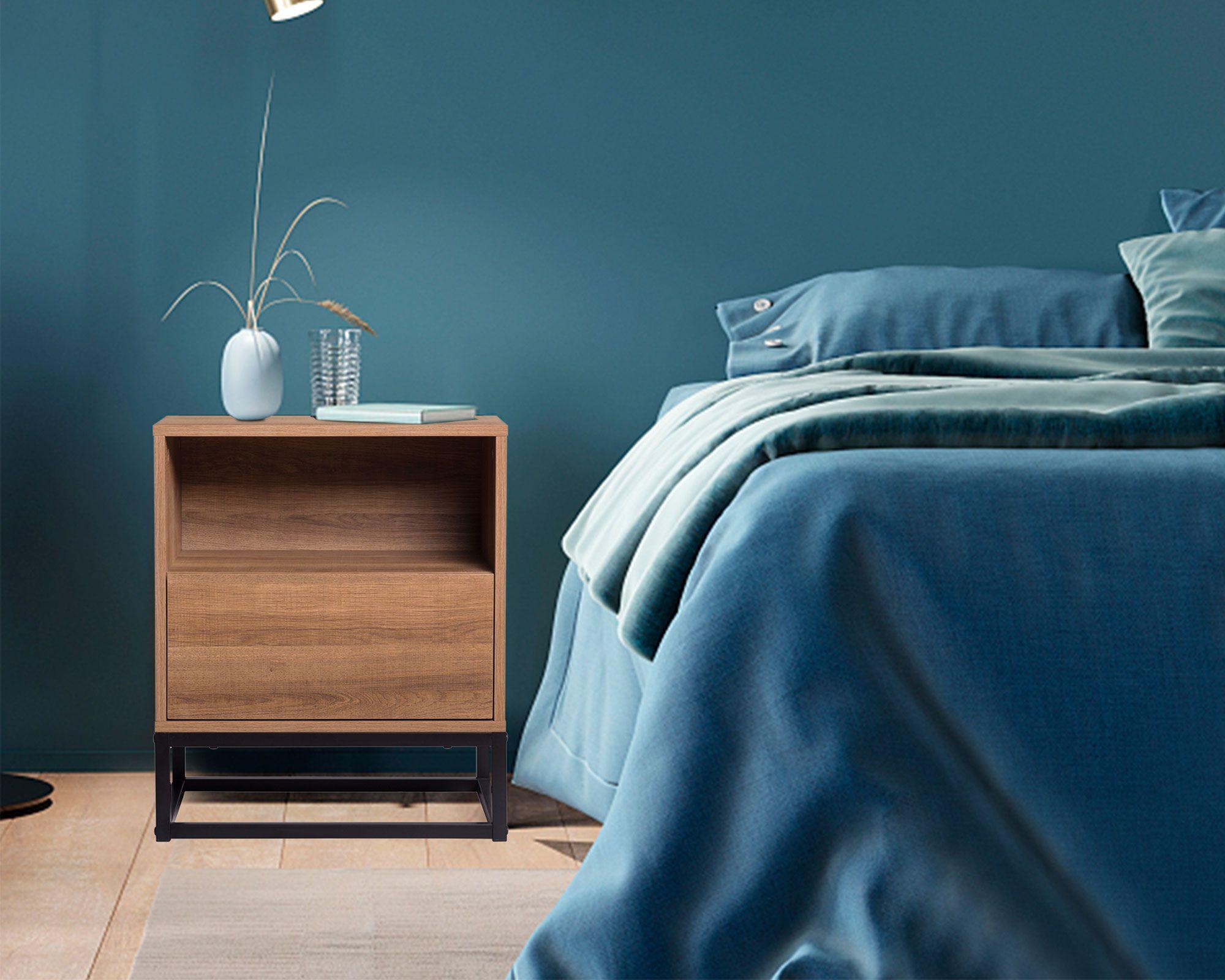 Velador 1 cajón Ruse natural M+Design-3