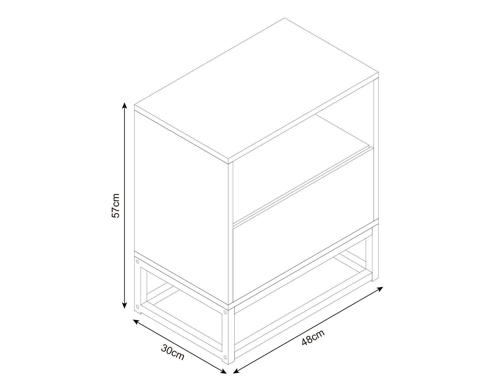 Velador 1 cajón Ruse natural M+Design-4