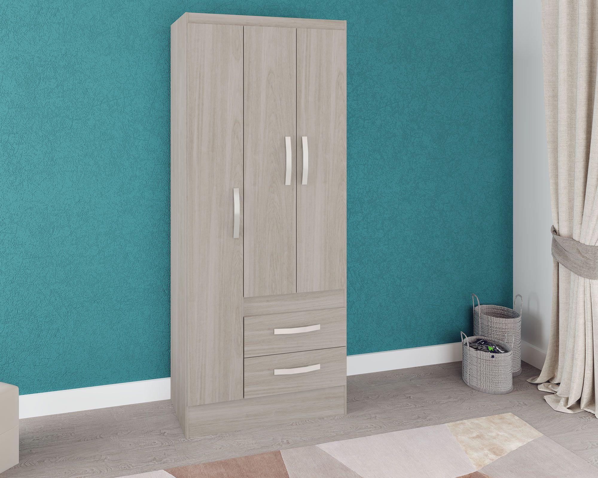 Clóset 3 puertas 2 cajones crema M+Design-3