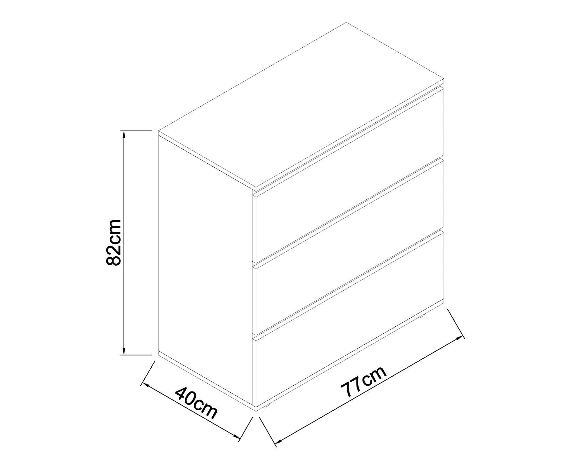 Cómoda 3 cajones Mallorca blanco M+Design-4