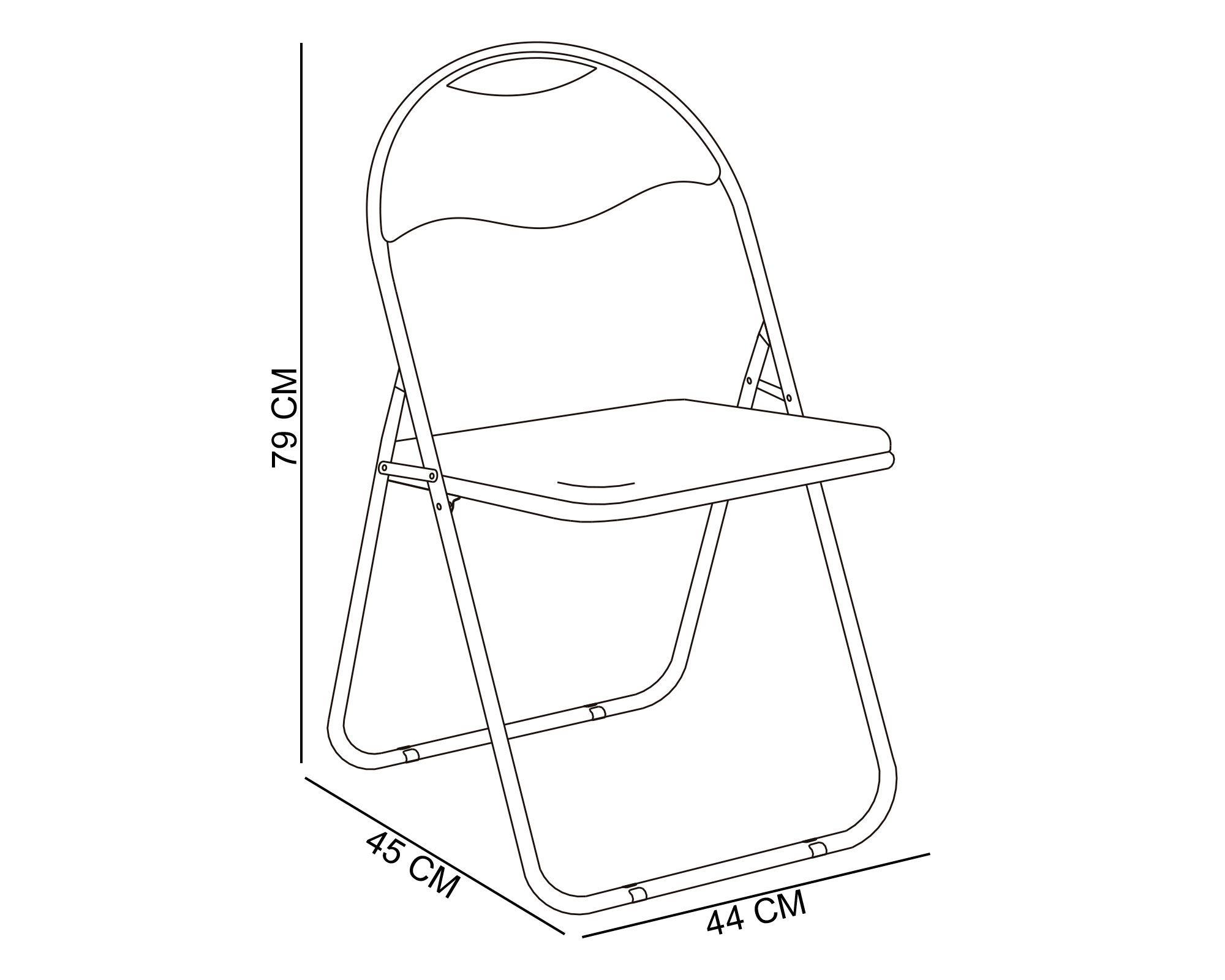 Silla plegable Auditórium 2.0 negro M+Design-7