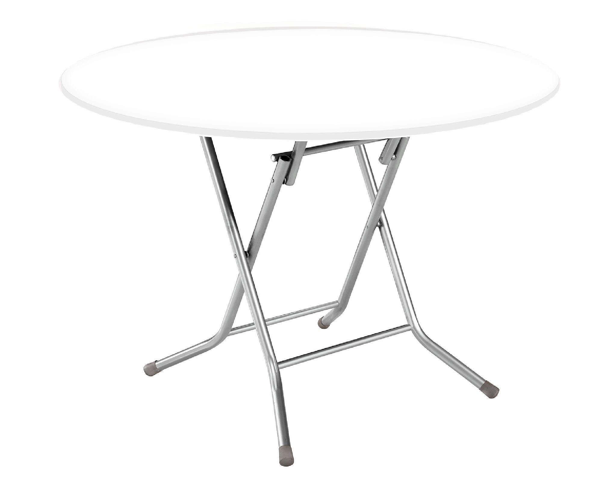 Mesa plegable redonda blanco M+Design-0