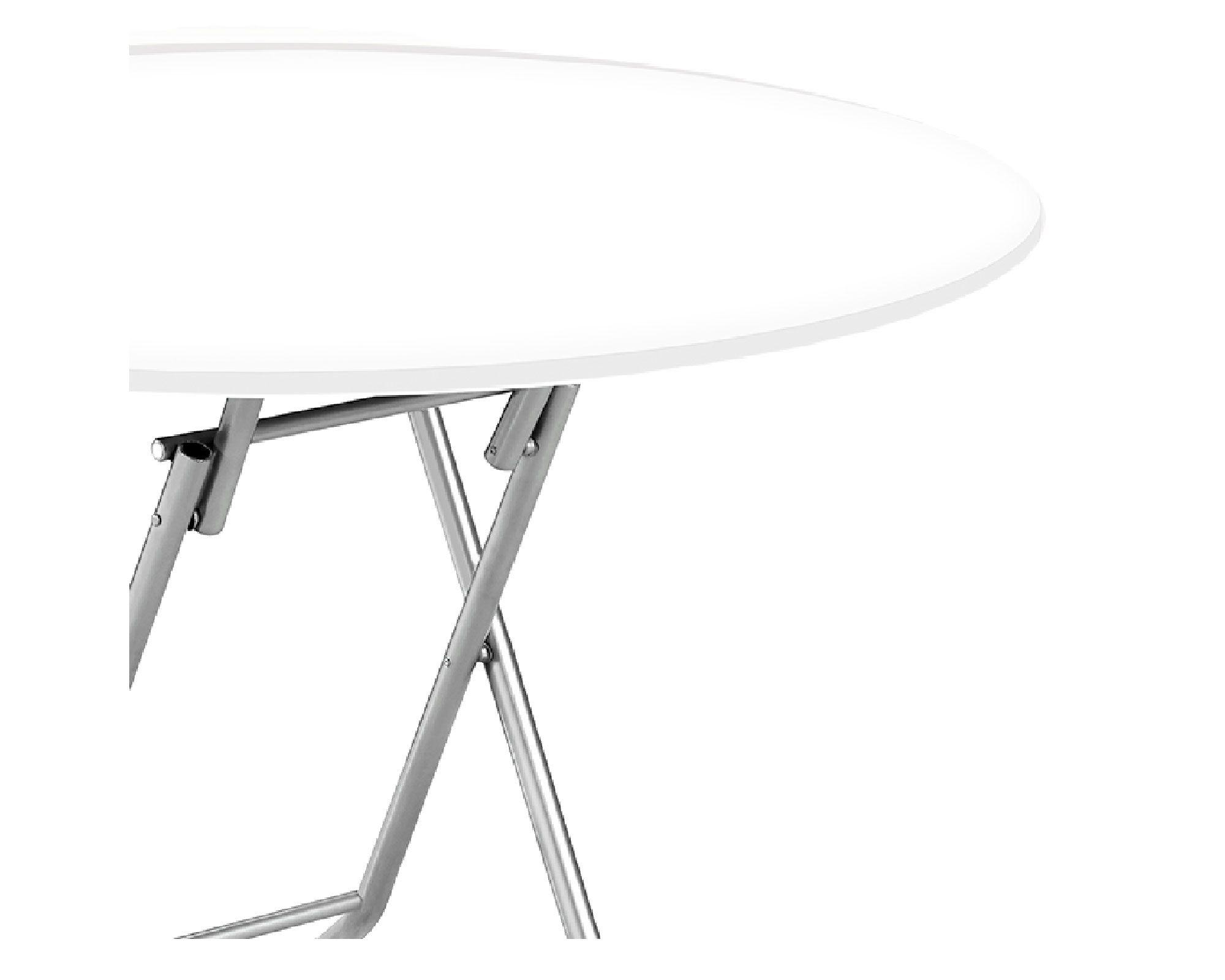 Mesa plegable redonda blanco M+Design-1