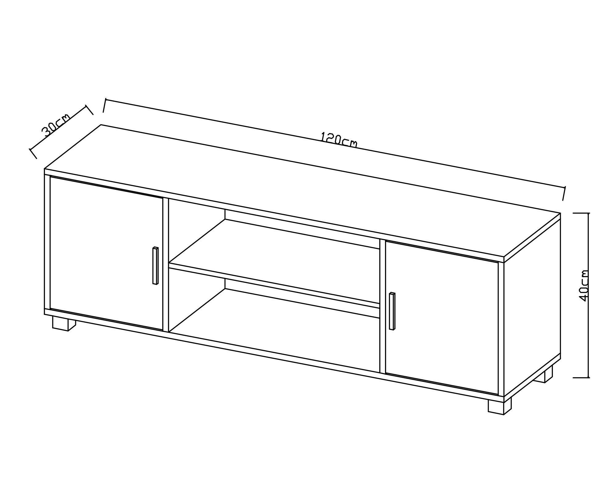 Rack TV Benitto natural/blanco M+Design-6