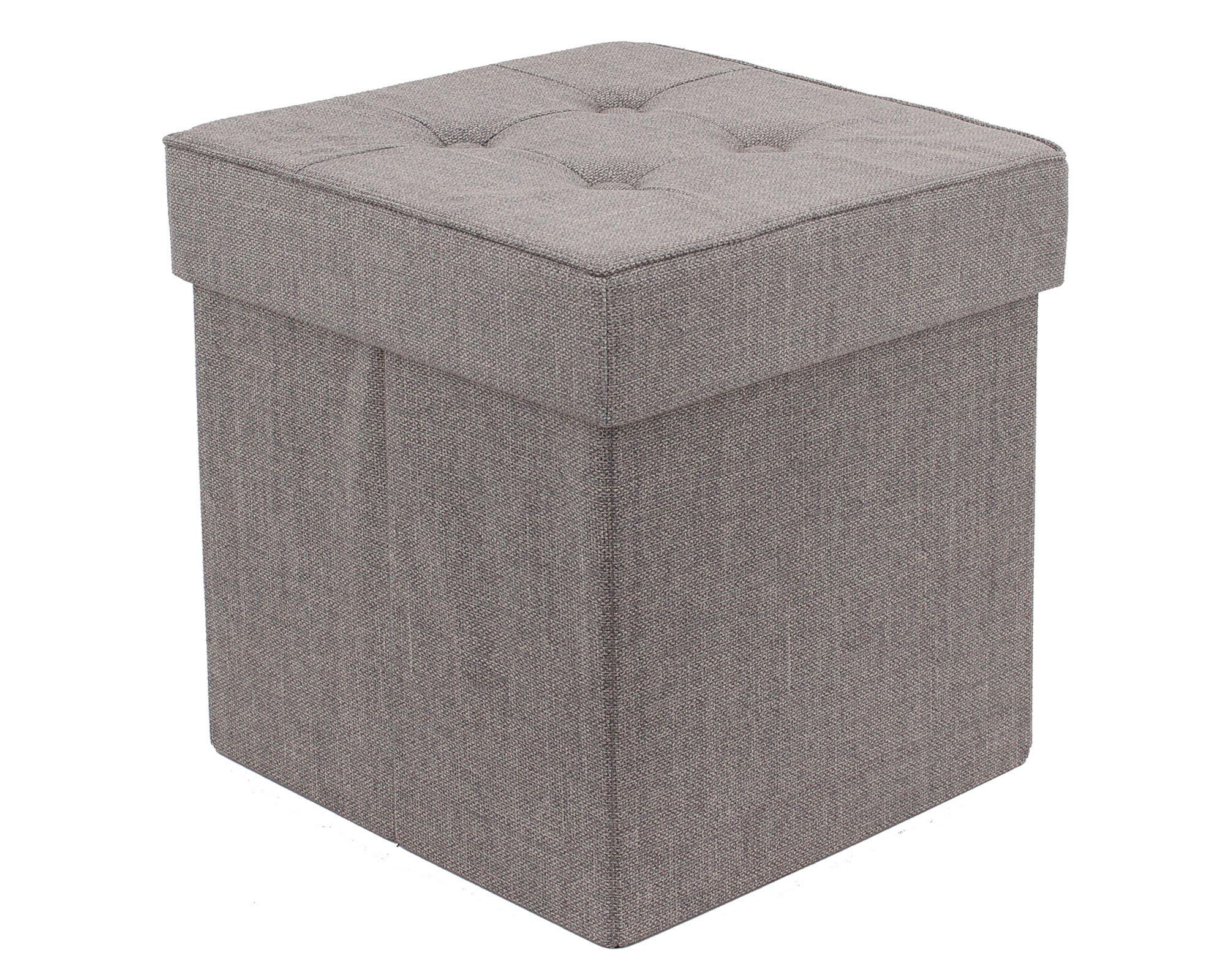 Pouf plegable Capitone gris M+Design-0
