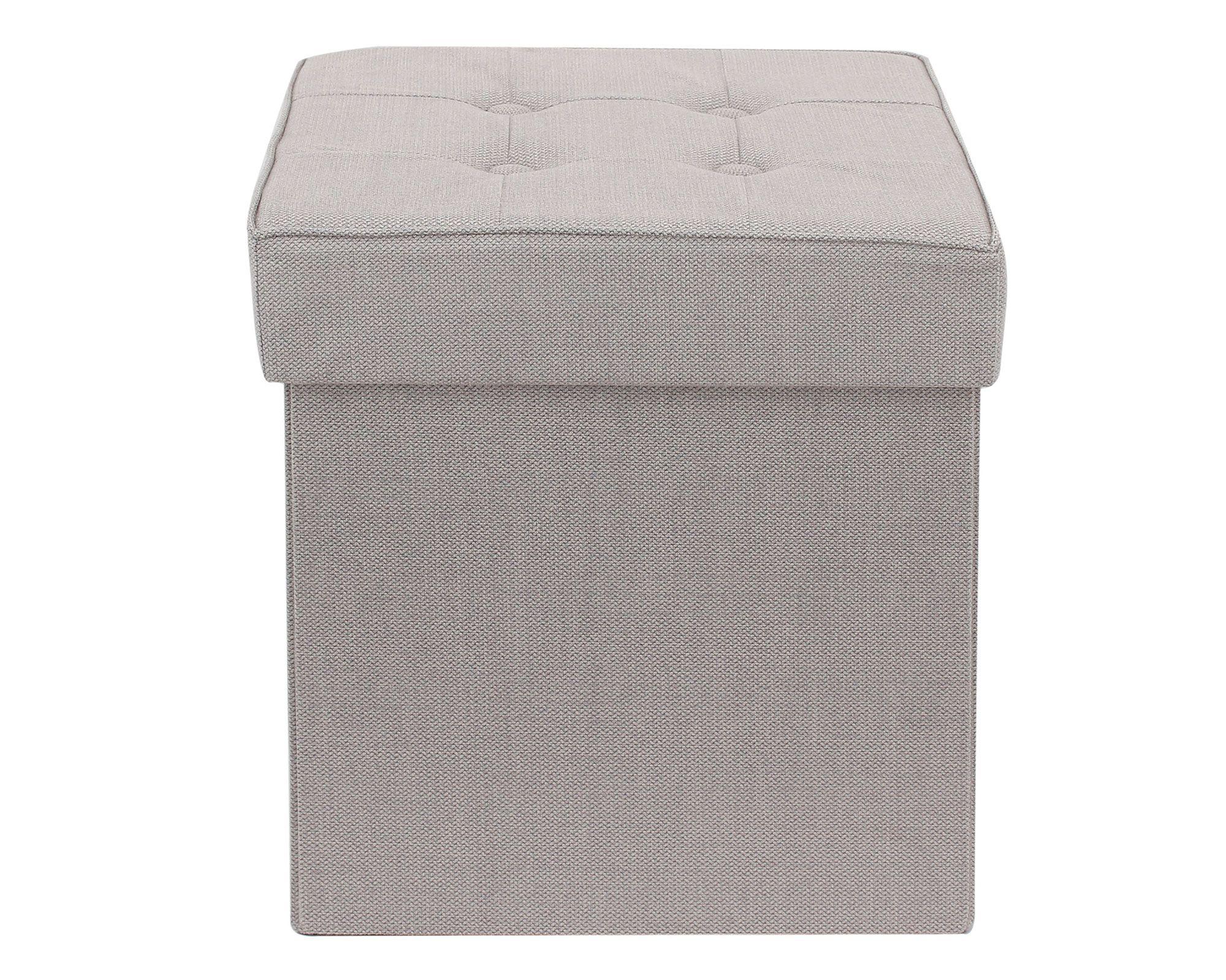 Pouf plegable Capitone beige M+Design-1