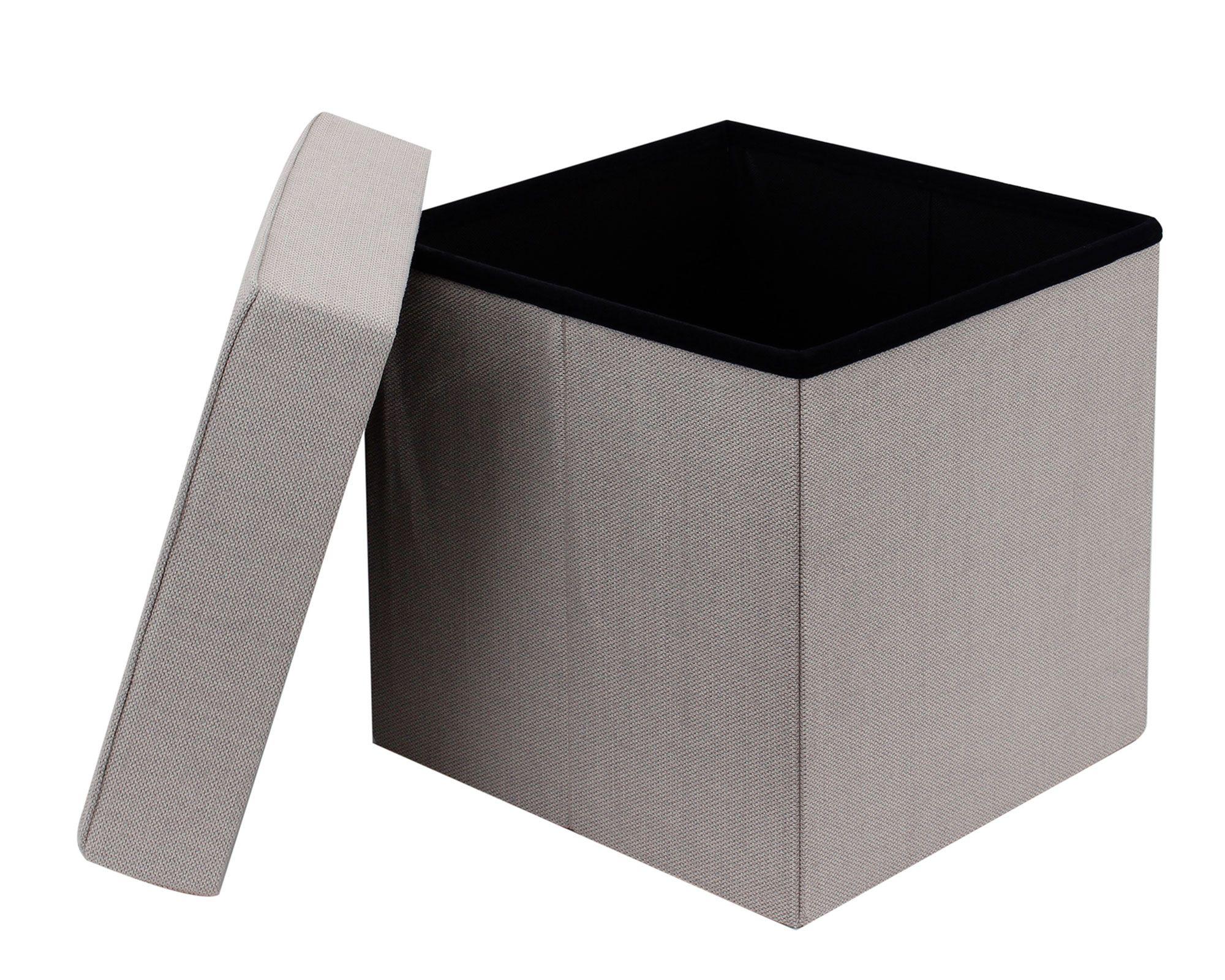 Pouf plegable Capitone beige M+Design-2